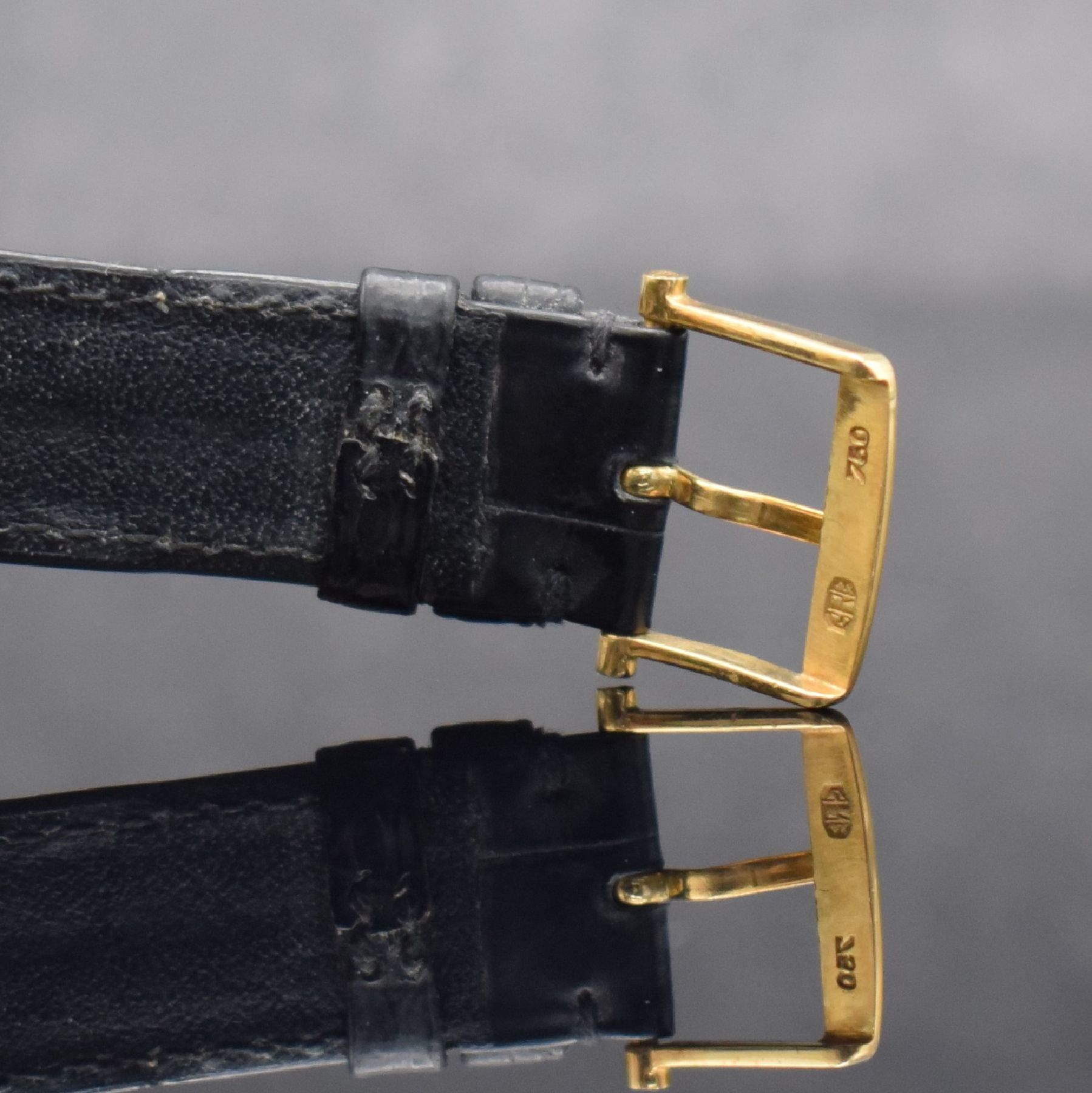 Detail d: BREGUET Armbanduhr Classic Referenz BA 3150 in GG 750/000, Handaufzug, Schweiz um 1995, 3 -teil. Geh. inkl. orig. Lederband m. orig. GG 750/000 ...