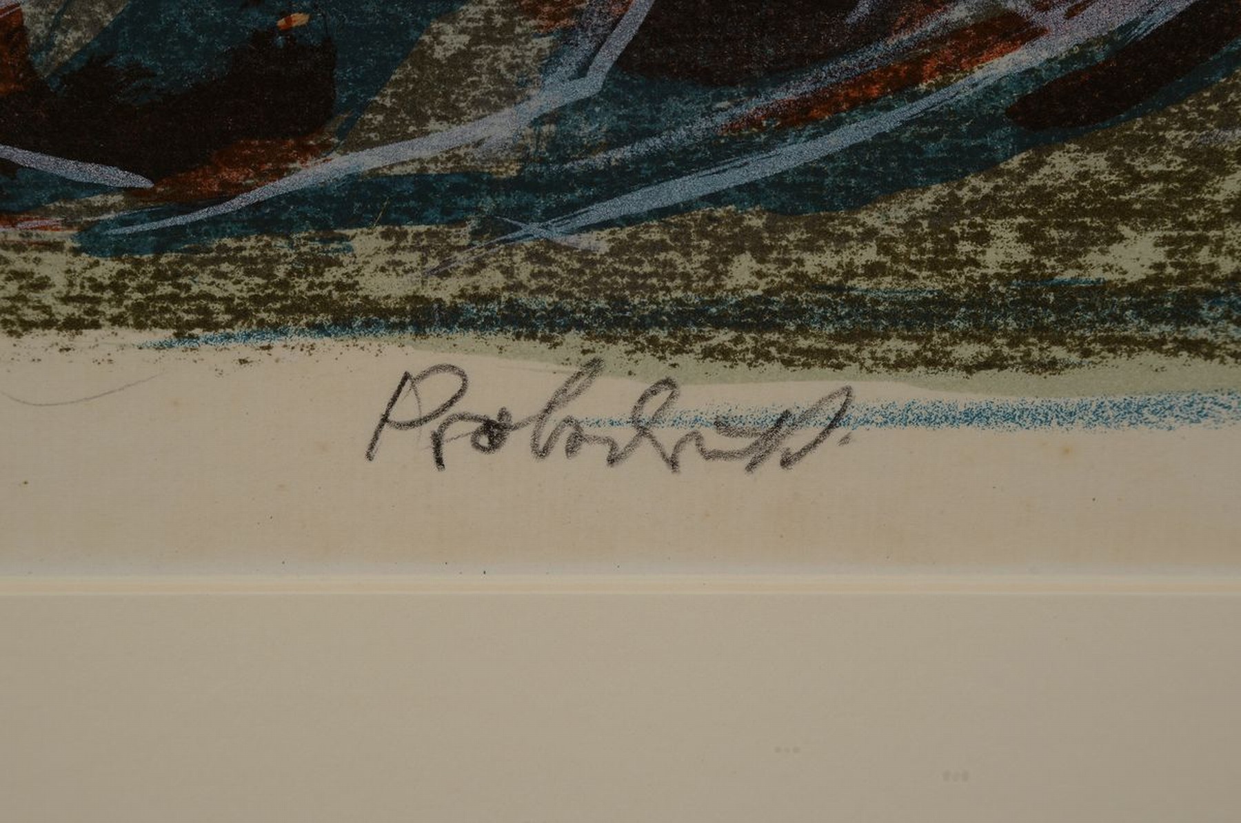 Detail a: Otto Dix, 1891 Untermhaus - 1969 Singen am Hohentwiel, "Katze", Farblithografie in sieben Farben, auf van Gelder Zonen-Bütten, bezeichnet ...