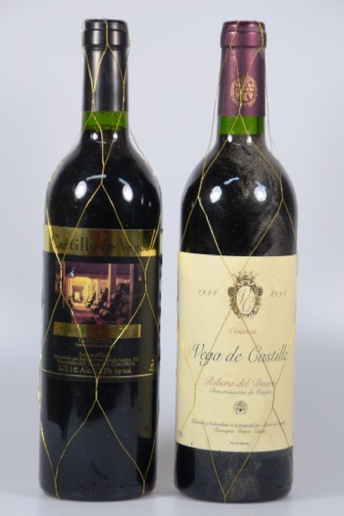 Detail b: 6 Flaschen 1995 Castillo de Vagos, Gran Reserva, La Mancha, 0.75 l., in orig. Holzkiste, top shoulder, nicht verkostet