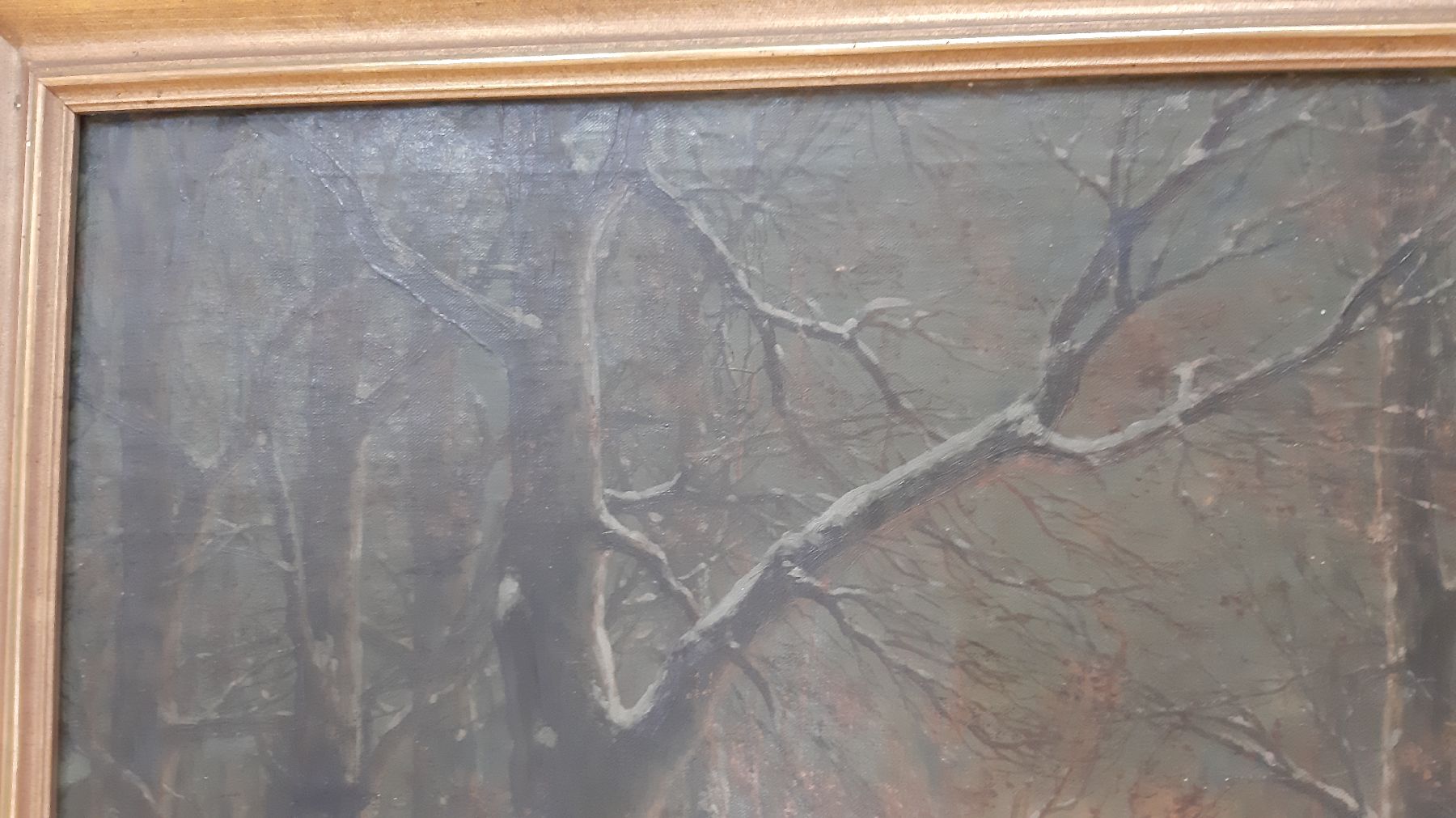 Detail f: Joseph F. Heydendahl, 1844-1906 Düsseldorf, Wildschweinrotte im verschneiten Wald, Abendrot, Öl/Lwd, rechts unten signiert, ca. 95x125cm, R. ca. ...