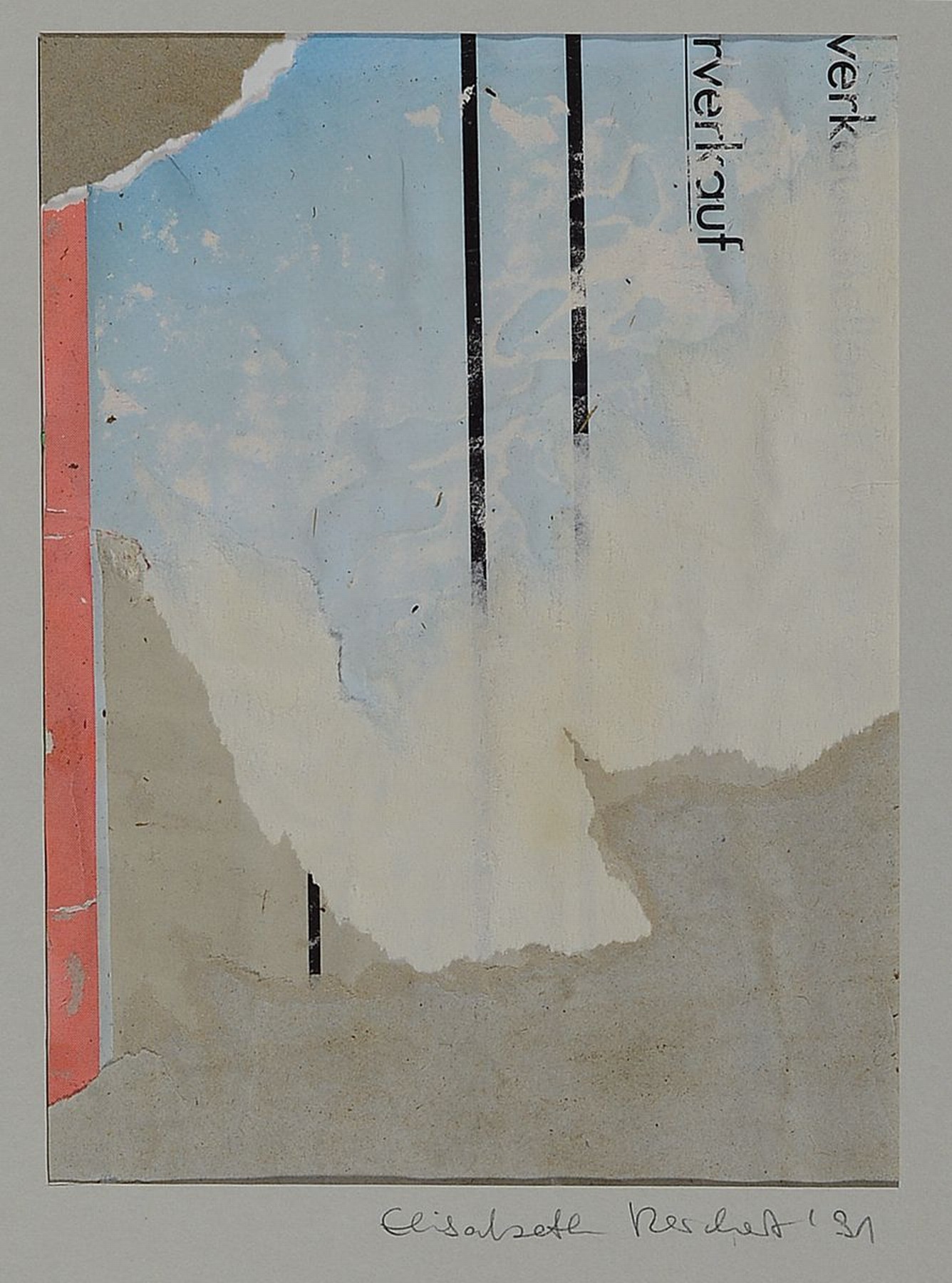 Detail f: Elisabeth Reichert, 1940-1912, Konvolut aus 4 Collagen, je sign. und dat. PP, je gesamt ca. 42x35 cm