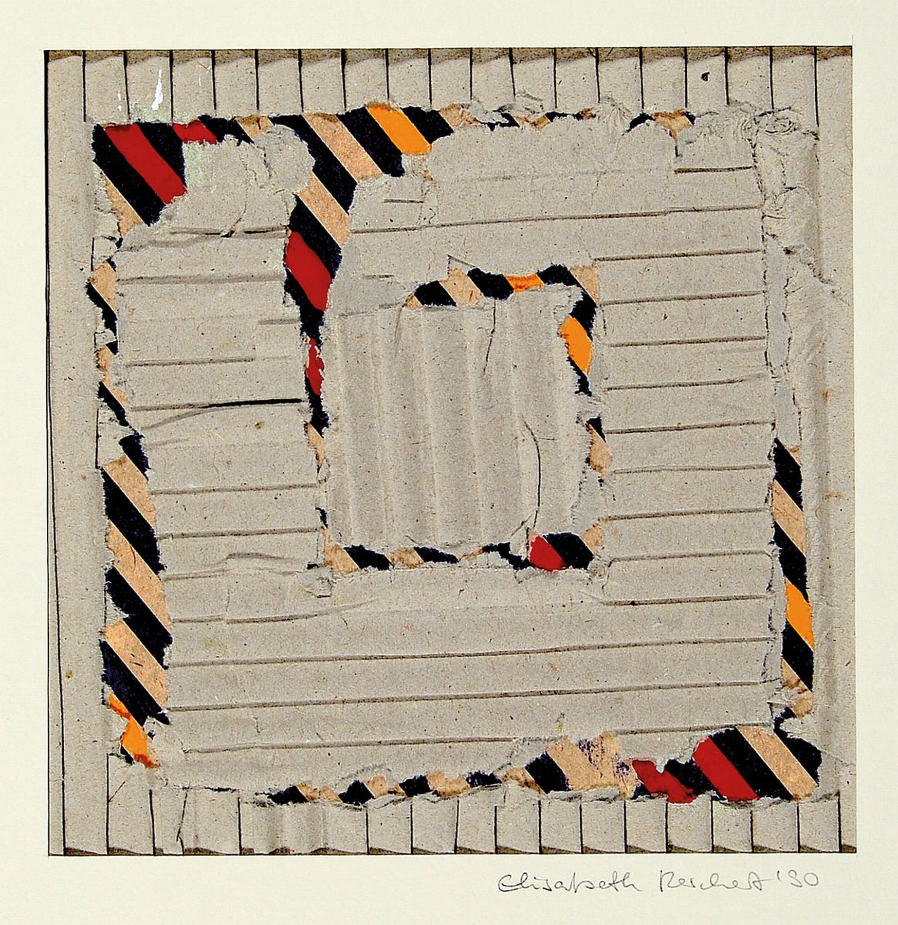 Detail g: Elisabeth Reichert, 1940-1912, Konvolut aus 4 Collagen, je sign. und dat. PP, je gesamt ca. 42x35 cm