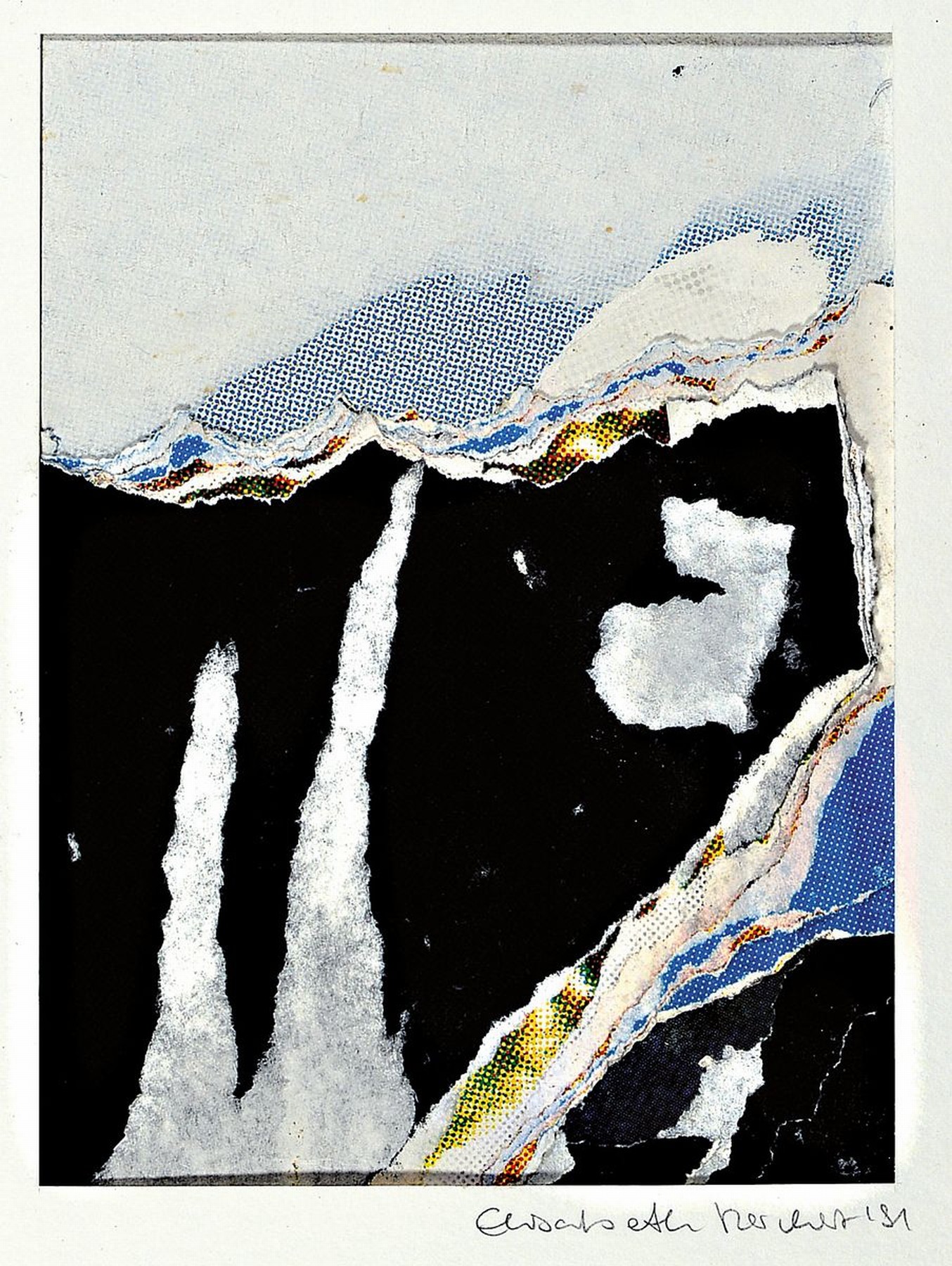 Elisabeth Reichert, 1940-1912, Konvolut aus 4 Collagen, je sign. und dat., je unter PP, je gesamt ca. 42x35 cm