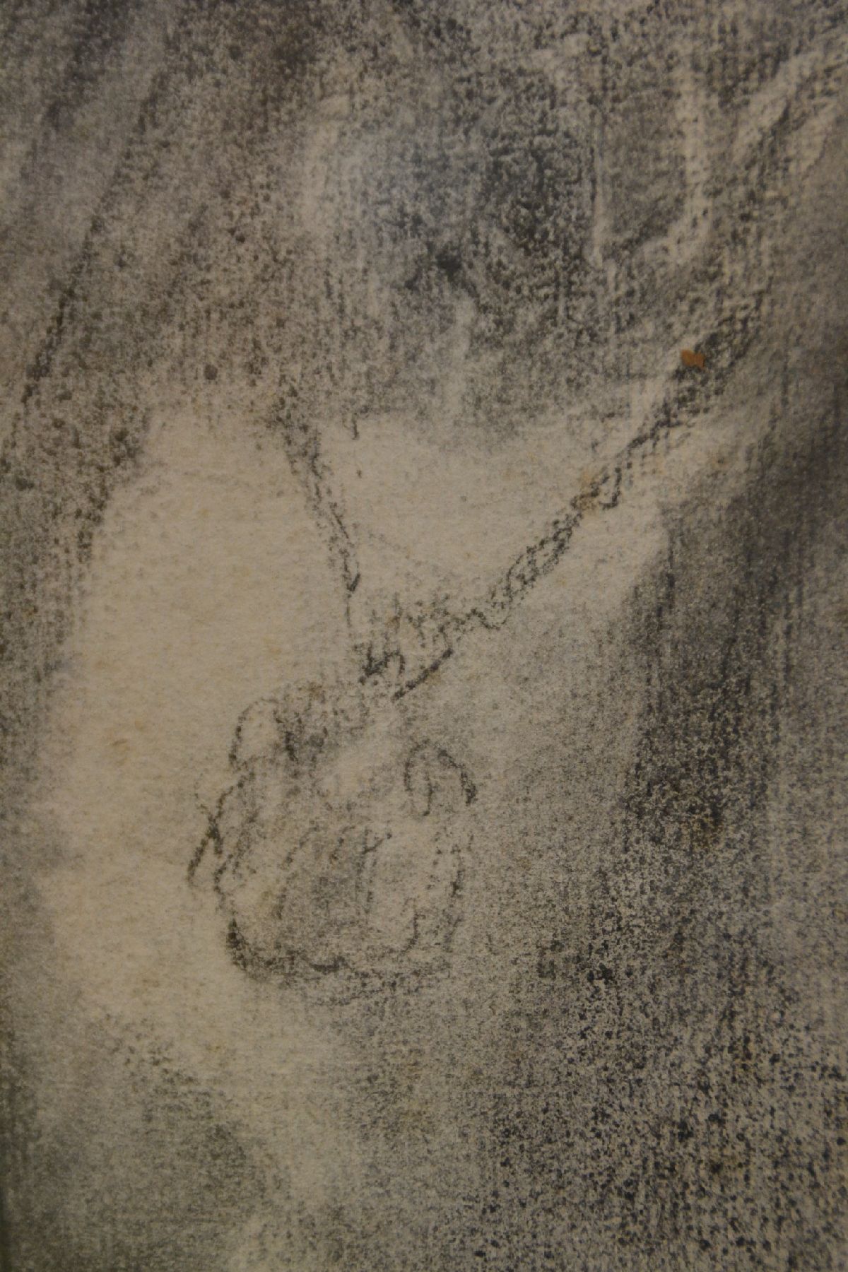 Detail f: Wilhelm Leibl, Köln 1844 - 1900 Würzburg, Porträt einer Frau mit Schmuck, Kohlezeichnung, leicht stockfleckig, ca. 54 x 38 cm