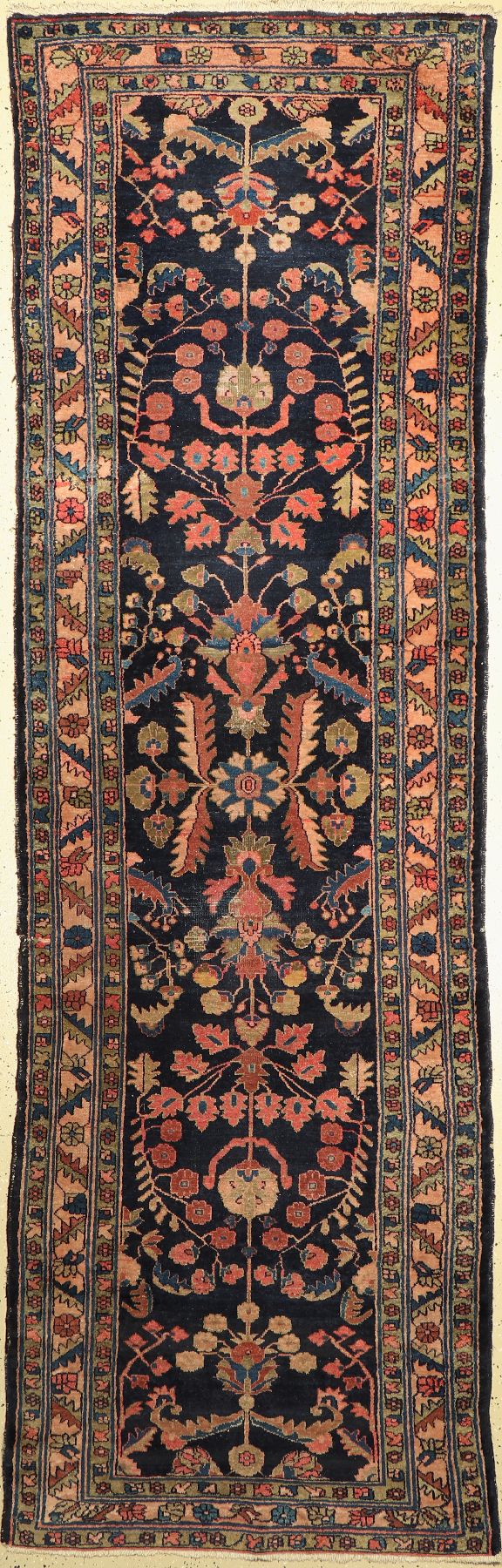 Lilian alt, Persien, um 1930, Wolle auf Baumwolle, ca. 347 x 105 cm, Mittlere Gebrauchsspuren