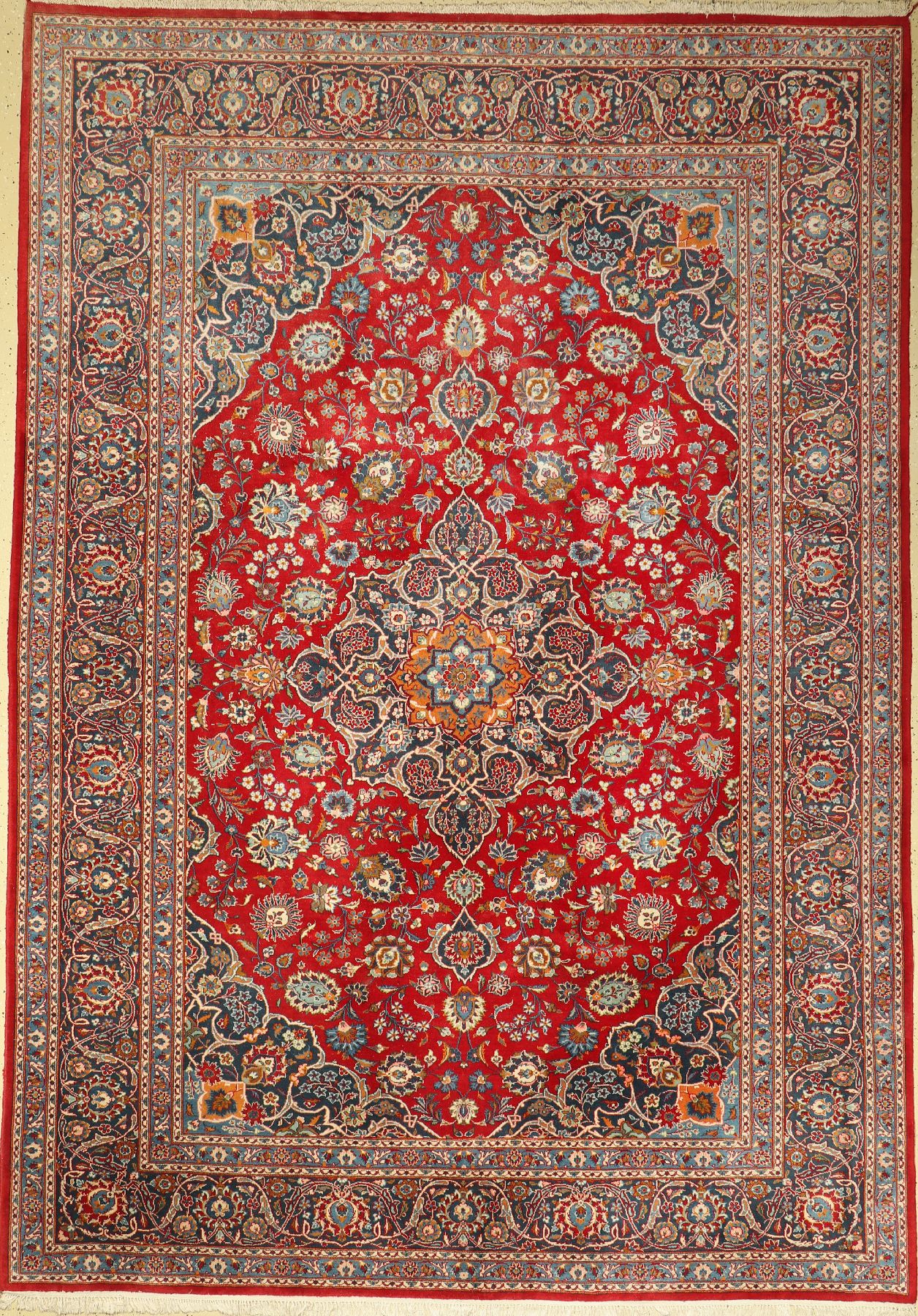 Keschan alt, Persien, um 1940, Wolle auf Baumwolle, ca. 342 x 237 cm,guter Zustand Reinigungsbedürftig