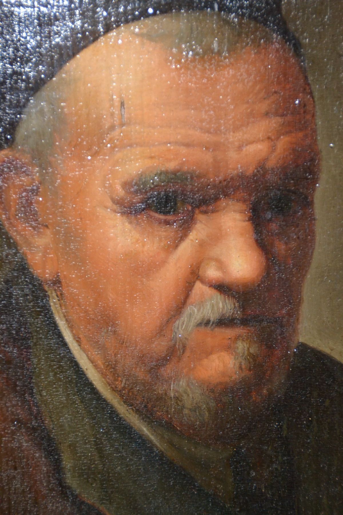 Detail b: Deutscher Meister, um 1700, Porträt eines Predigers, feine lasierende Malerei, meisterliches Inkarnat und hohe Stofflichkeit, Öl/Holz, l. rest., ...
