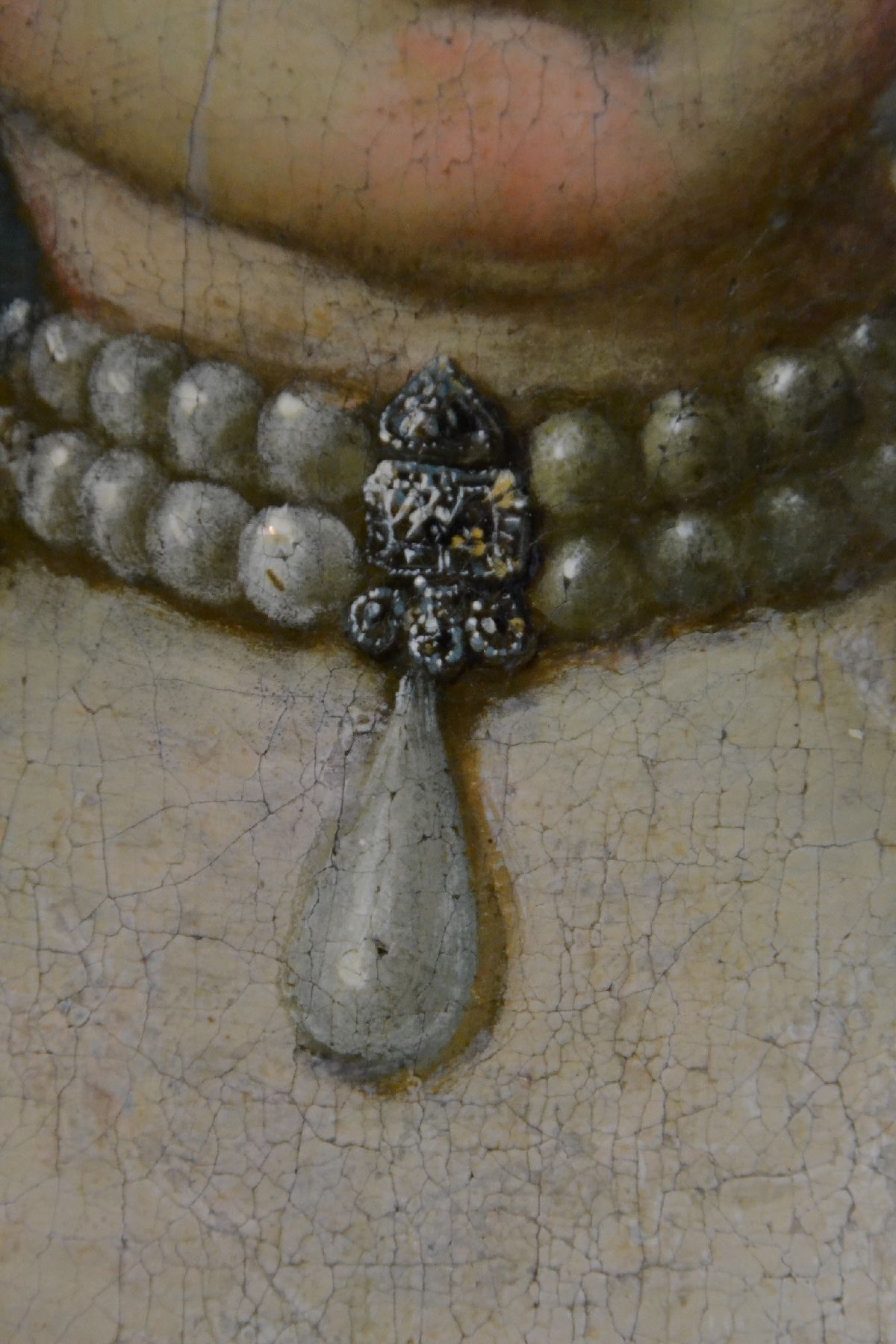Detail f: Barockgemälde, süddeutsch, um 1750/60, Porträt wohl von Erzherzogin Maria Josepha vonHabsburg-Lothringen (1751-1767), 12. Kind Maria Theresias und ...