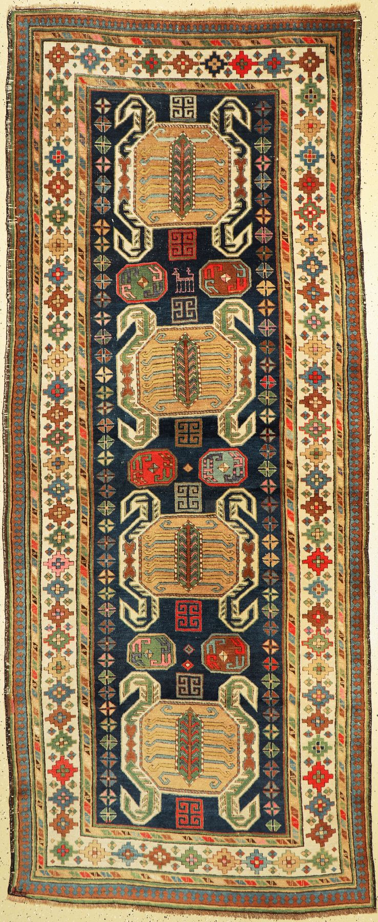 Lenkoran antik, Kaukasus, um 1900, Wolle auf Wolle, ca. 317 x 130 cm, EHZ: 2-3