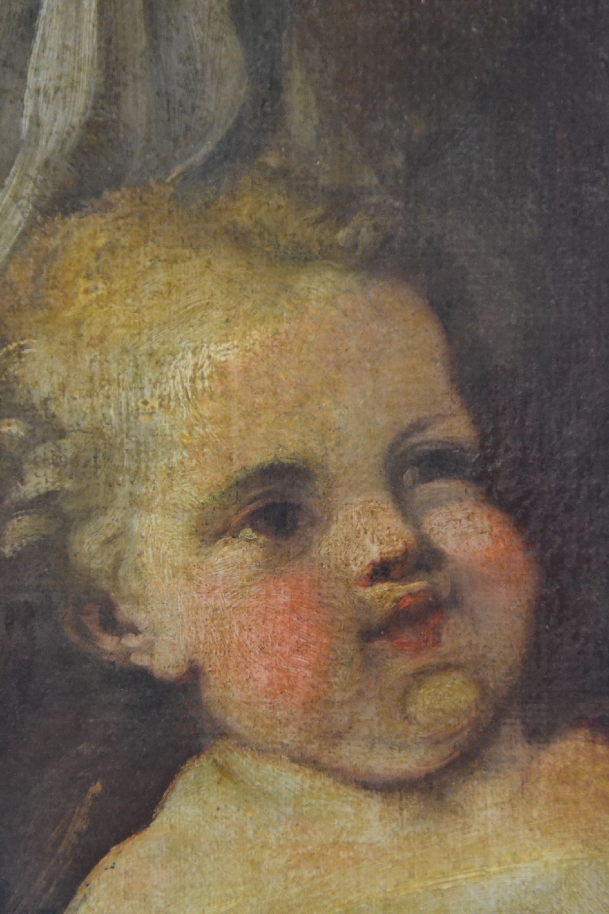 Detail c: Unbekannter Künstler, wohl Italien, 19. Jh.,Maria und Joseph mit dem Christuskind, Öl/Lwd, doubliert, ca. 96x78cm
