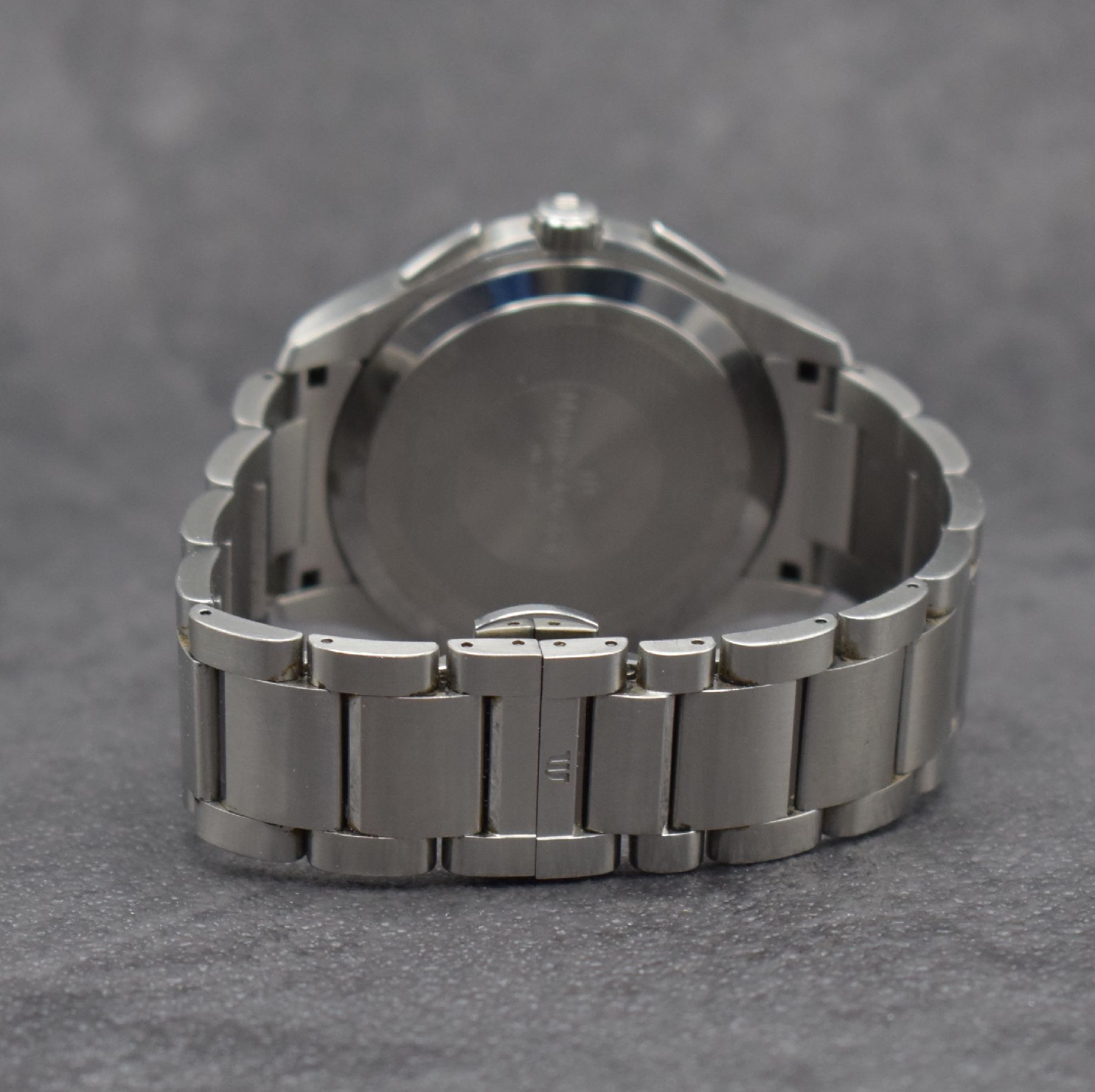 Detail d: MAURICE LACROIX Herrenarmbanduhr Modell Miros mit Chronograph, Schweiz um 2010, quarz, Ref. MI-1028, Edelstahlgeh., Boden aufgedr., orig. Gliederband ...