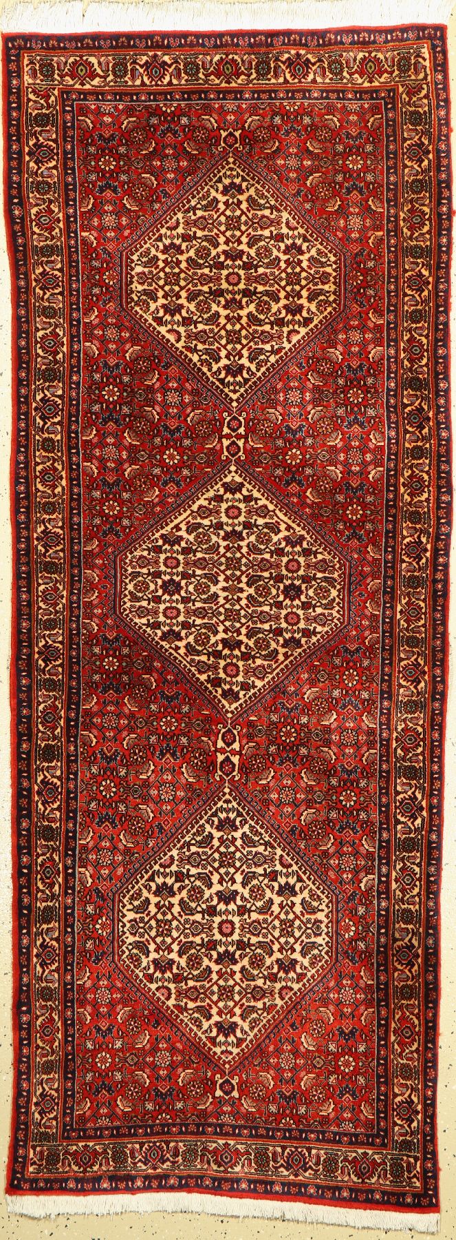 Bidjar fein, Persien, ca. 50 Jahre, Korkwolle, ca. 218 x 82 cm, guter Zustand