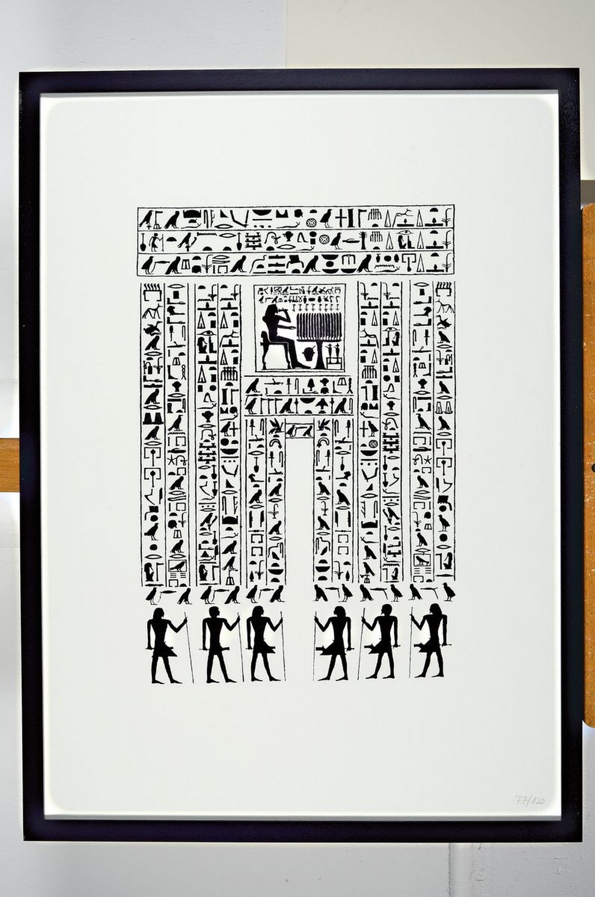 Detail k: Günther Uecker, geb. 1930, Lithografie auf dickem Eskulan-Bütten, von 2002, von fremder Hand num. 77/120, aus dem Mappenwerk "Graphein", ...