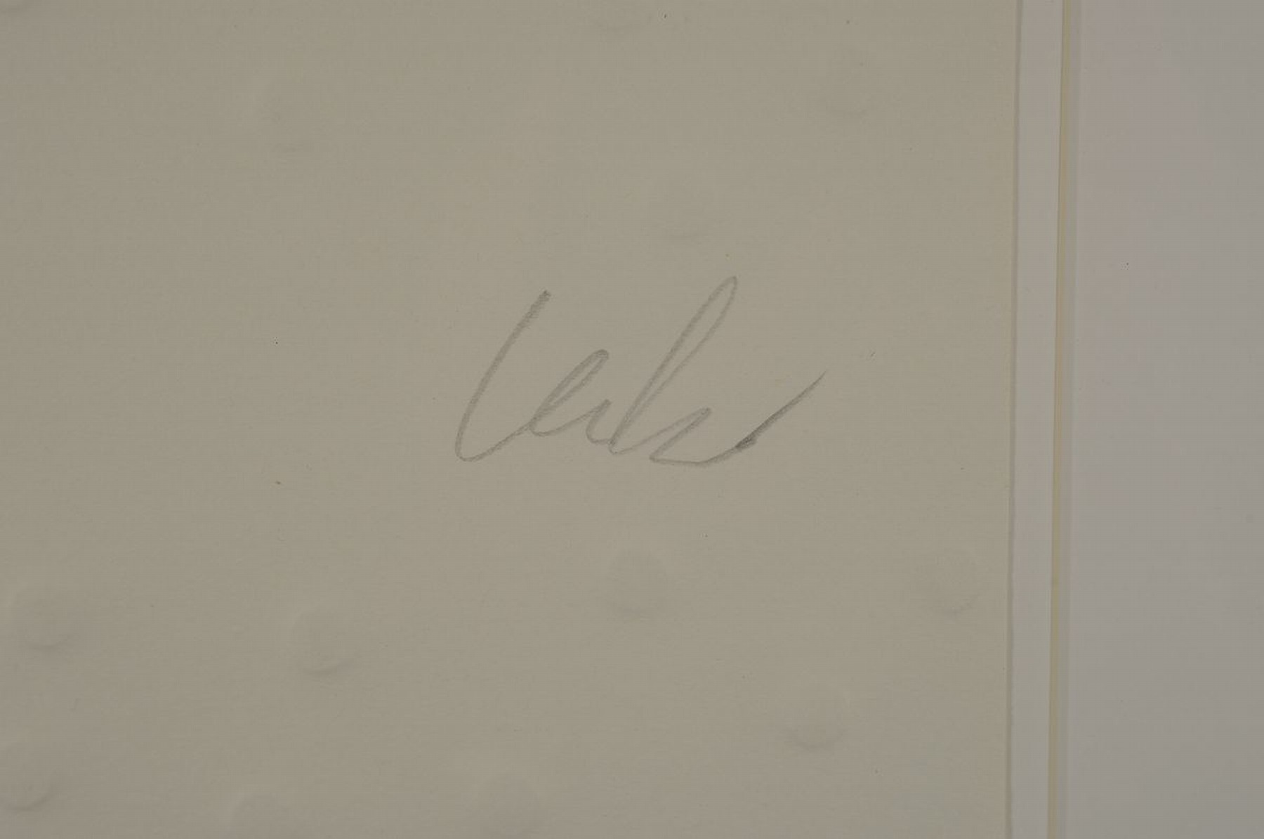 Detail a: Günther Uecker, geb. 1930, Prägedruck auf dickem Karton, "Nagelreihen" von 2007, num. 46/200, handsigniert, Werksverzeichnis: L7505, ...