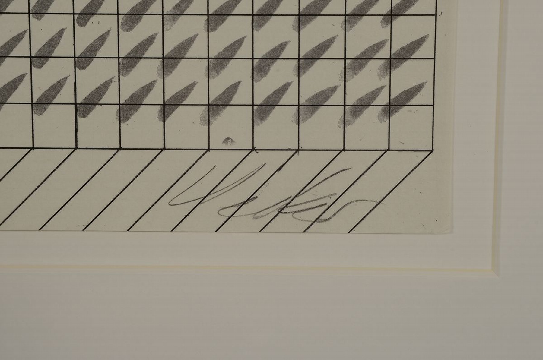 Detail a: Günther Uecker, geb. 1930, "Nagelreihen", Offsetlitho, num. 7/30, handsigniert, von 1970, WVZ Dombrowe L7006 , Blattgr. 35.5 x 35.5 cm, ...