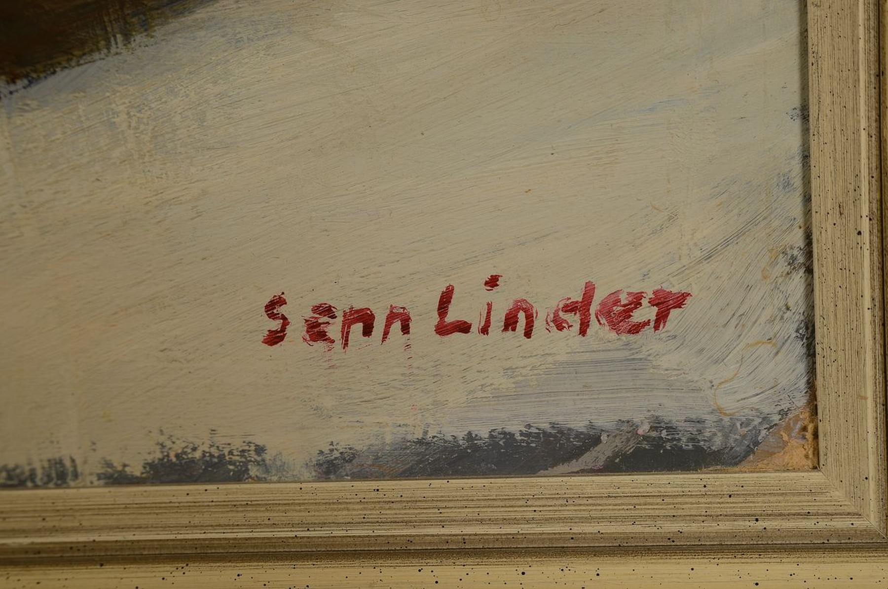 Detail a: Sepp Linder, 1901-1988, Stillleben mit Blumenstrauß und aufgeschlagenem Buch, Öl/Malkarton, rechts unten signiert, ca. 80x60cm, R. ca. 91x71cm