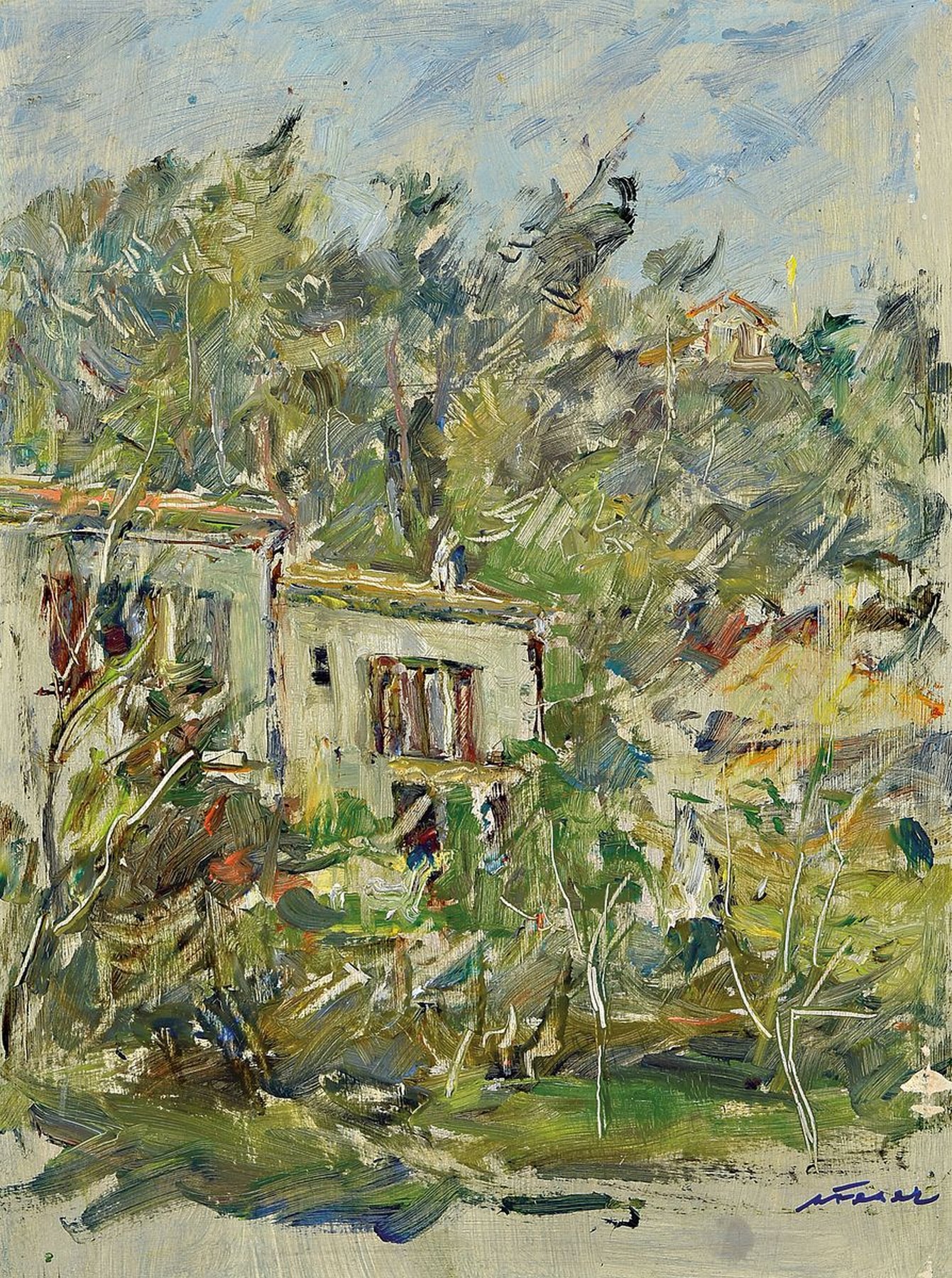 Albert Feser, 1901 - 1993 Hamburg, Studium an der Landeskunstschule Hamburg, seit 1949 schloss er sich mit den Malern Fritz Düsiong, Aldolf Wriggs ...