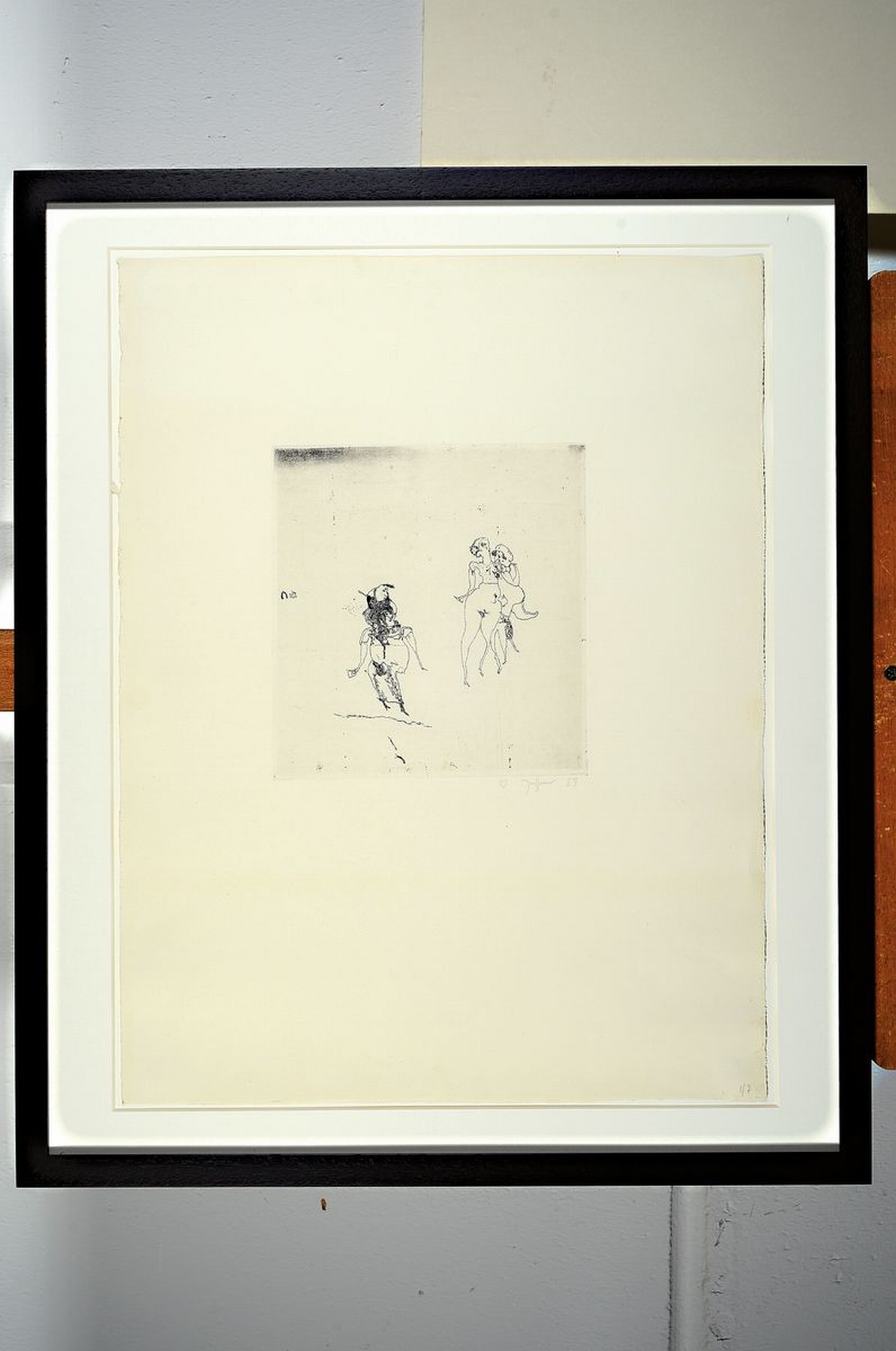 Detail k: Horst Janssen, 1929 - 1995, Radierung auf Büttenkarton, handsigniert und dat. (19)59, Blatt 7 aus der seltenen 12-tlg Nana-Mappe aus dem Jahre 1959, ...