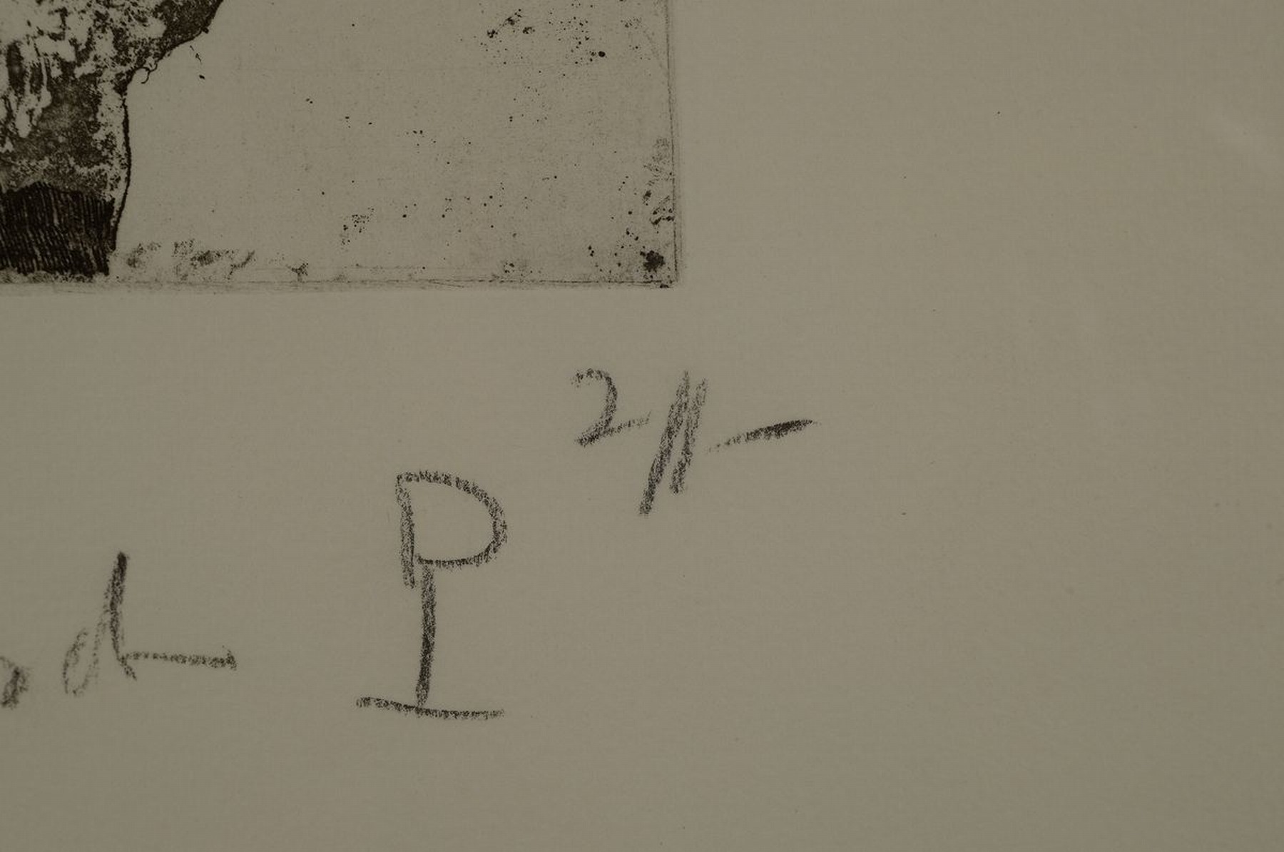 Detail a: Horst Janssen, 1929 - 1995, Radierung auf Büttenkarton, handsigniert und dat. (19)59, Blatt 8 aus der seltenen 12-tlg Nana-Mappe aus dem Jahre 1959, ...