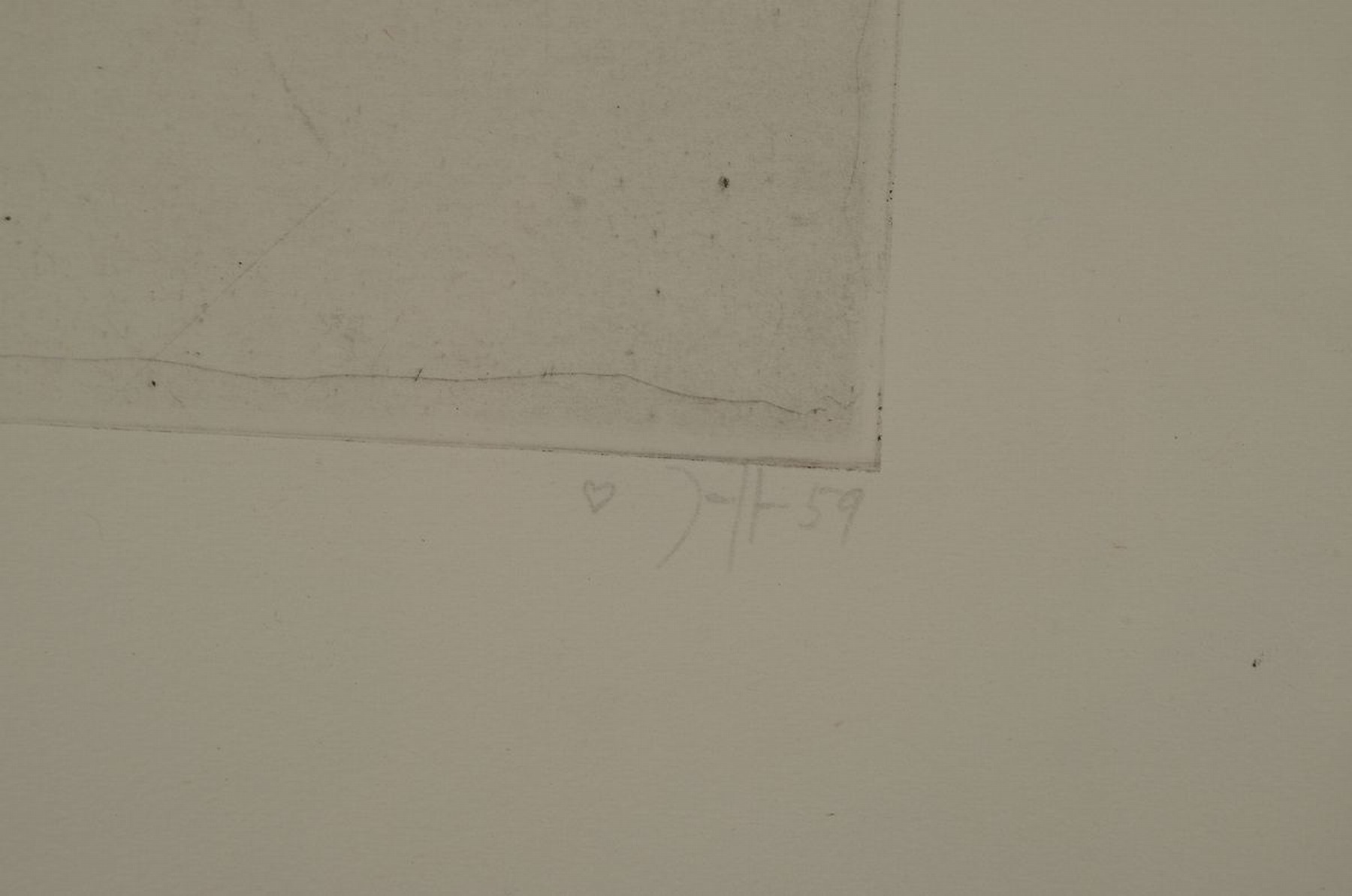 Detail a: Horst Janssen, 1929 - 1995, Radierung auf Büttenkarton, handsigniert und dat. (19)59, Blatt 11 aus der seltenen 12-tlg Nana-Mappe aus dem Jahre ...