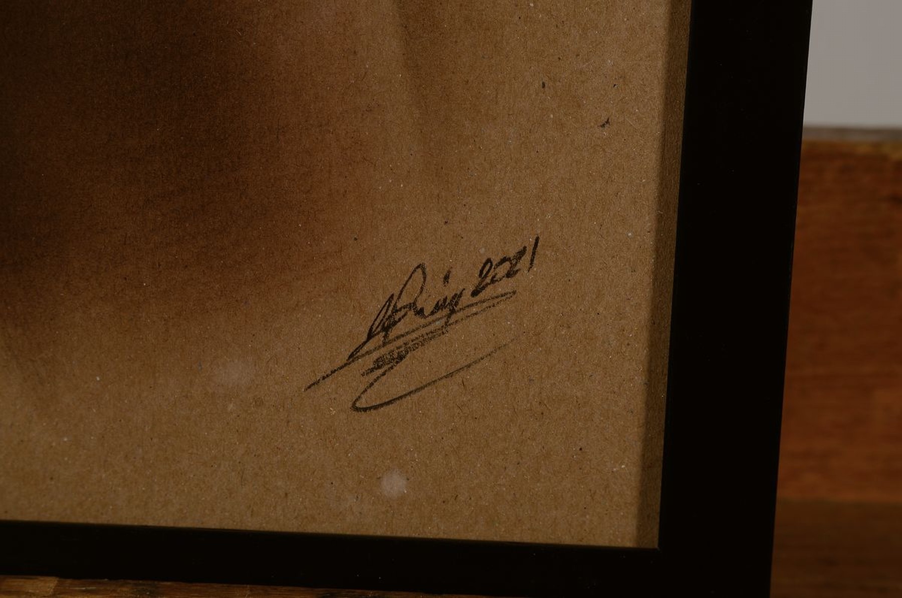 Detail a: Denis Prenzel, geb. 1971, Pastellzeichnungen, auf dickem Papier, handsigniert, Frauenakt, datiert 2021, Blattgr. 30 x 40 cm, Denis Prenzel wurde 1971 ...