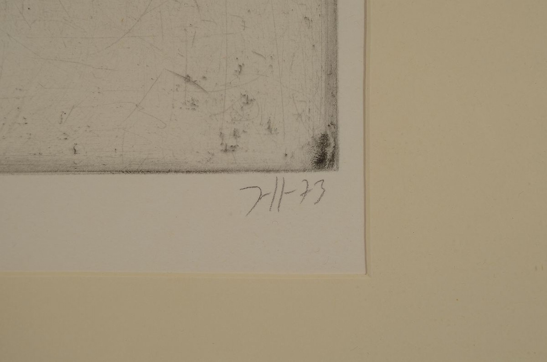 Detail a: Hort Janssen, 1929 - 1995, Radierung auf Velin, Selbstporträt, aus der Radierfolge "Hannes Tod", aus 1972/73, handsigniert, Auflage 90, ...