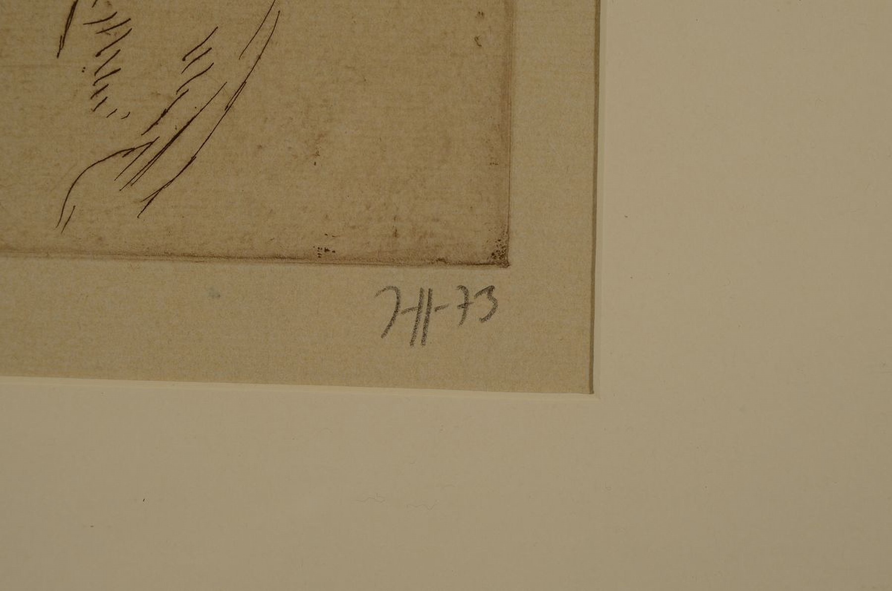 Detail a: Hort Janssen, 1929 - 1995, Radierung auf Velin, Selbstporträt, aus der Radierfolge "Hannes Tod", aus 1972/73, handsigniert, Auflage 90, ...
