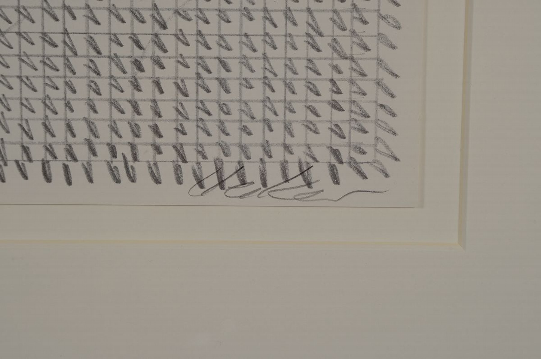 Detail a: Günther Uecker, geb. 1930, "Nagelreihen", Offsetlitho auf Velin, handsigniert und num. 7/30, Blattgr. 35 x 35 cm, Rahmen 74 x 74 cm