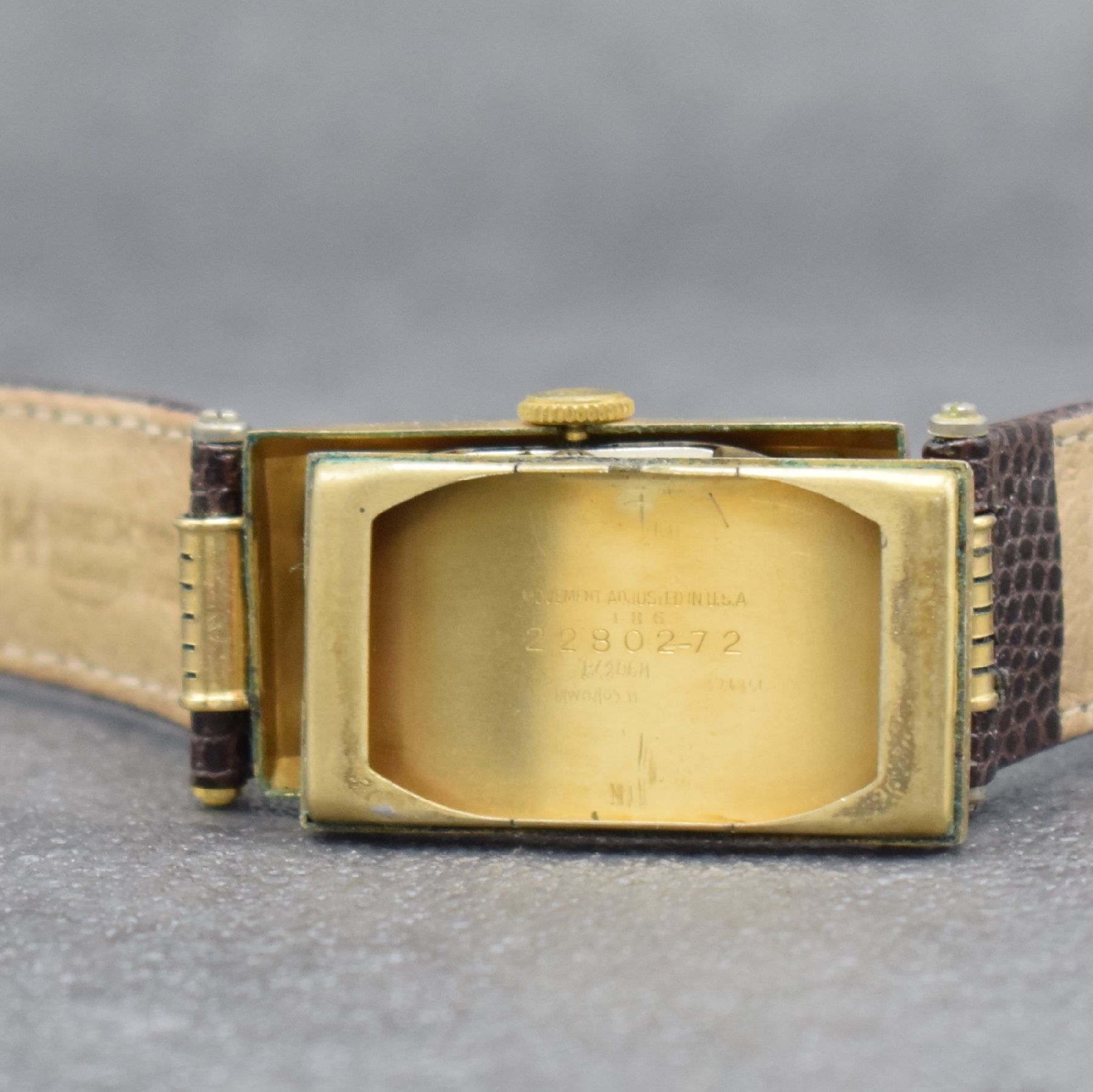 Detail e: Konvolut: 3 GRUEN Armbanduhren, alle Handaufzug, Ende 1940er Jahre, alle GG- Filled-Geh., 1 x Very Thin Precision Herrenarmbanduhr, Zifferbl. ...