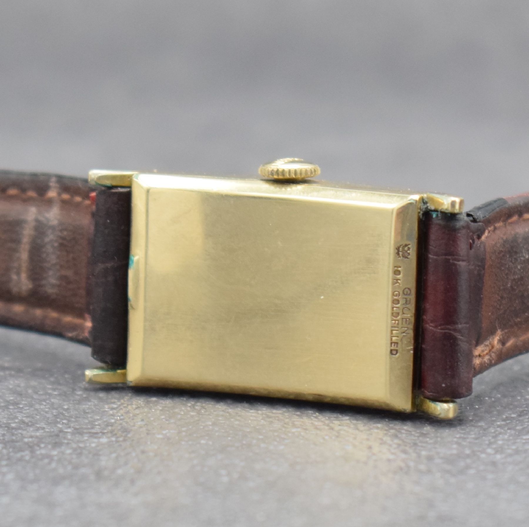 Detail h: Konvolut: 3 GRUEN Armbanduhren, alle Handaufzug, Ende 1940er Jahre, alle GG- Filled-Geh., 1 x Very Thin Precision Herrenarmbanduhr, Zifferbl. ...