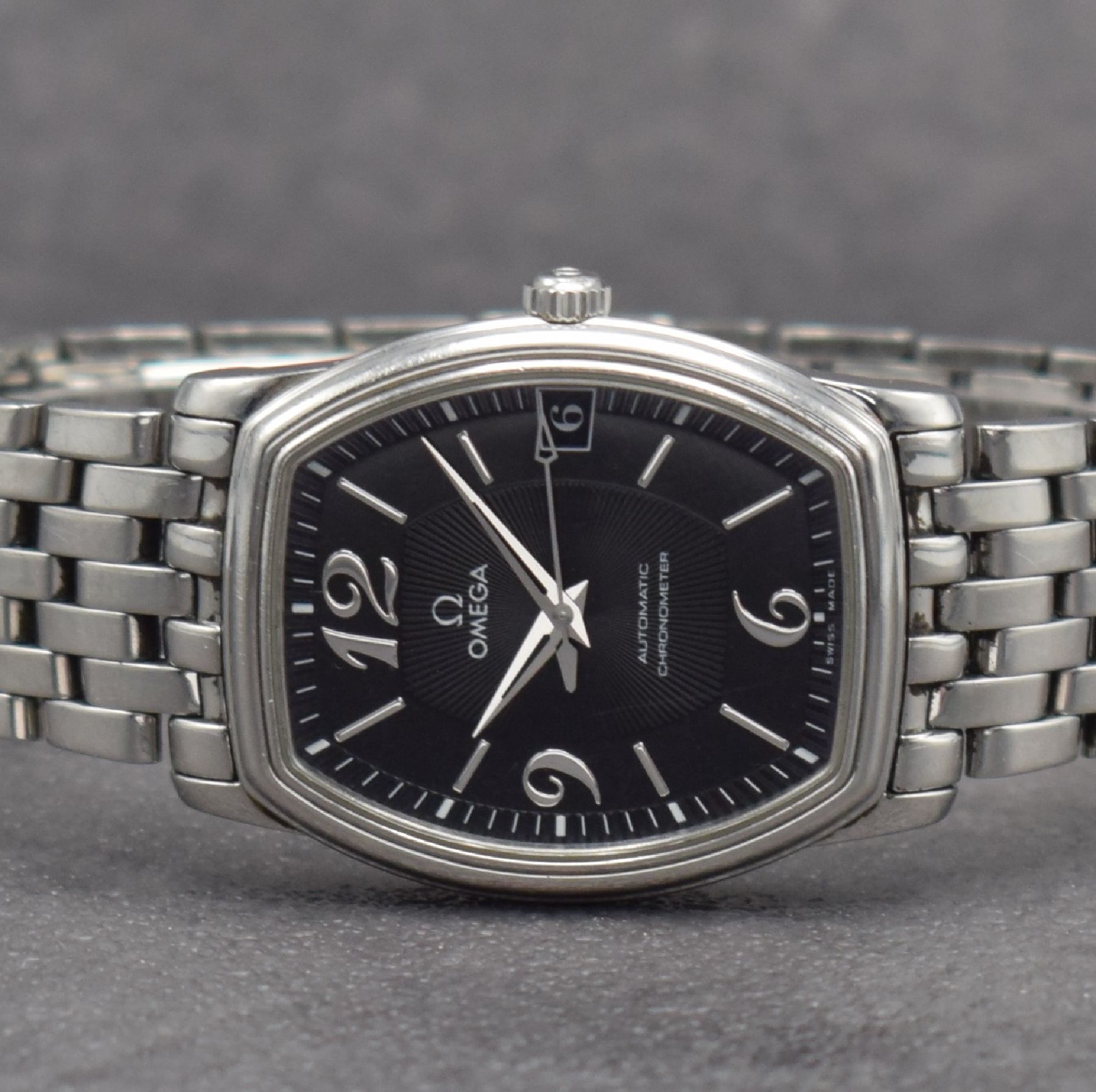 Detail a: OMEGA Chronometer Armbanduhr Ref. 168 1220/ 368 1220, Schweiz um 2000, Automatik, 3- teil. Edelstahlgehäuse, Boden & Glasrand aufgedr., orig. ...