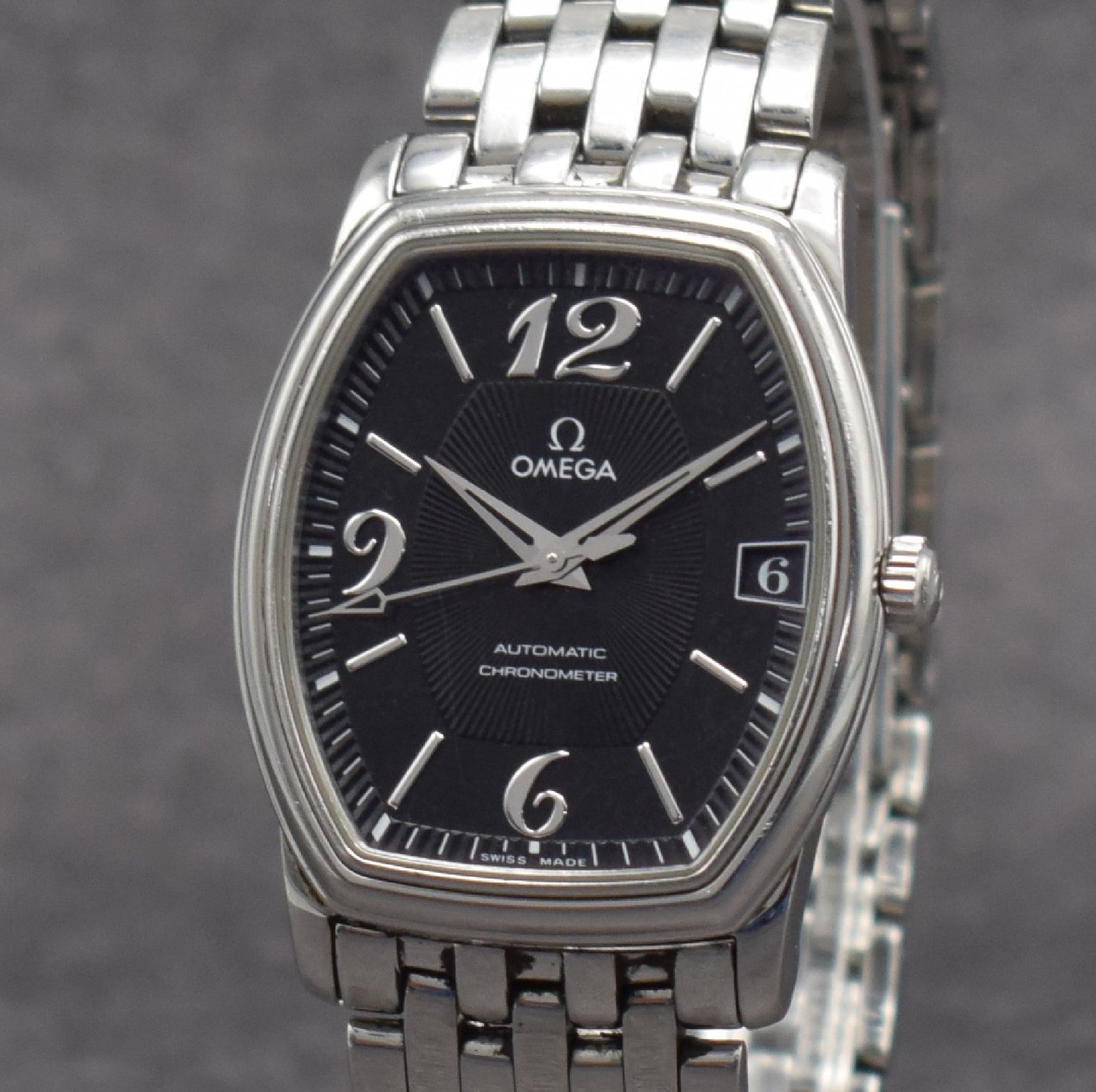Detail c: OMEGA Chronometer Armbanduhr Ref. 168 1220/ 368 1220, Schweiz um 2000, Automatik, 3- teil. Edelstahlgehäuse, Boden & Glasrand aufgedr., orig. ...