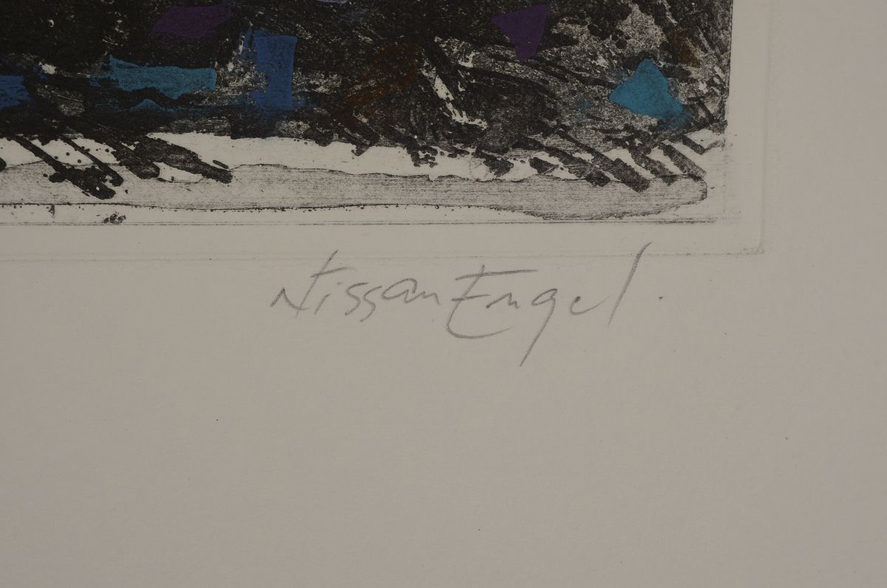 Detail c: Shoichi Hasegawa, geb. 1929 in Yaizu, "F´éte en ciel", Radierung auf Büttenpapier, sign., bezeichnet tirage d´éssai, Platte ca. ...