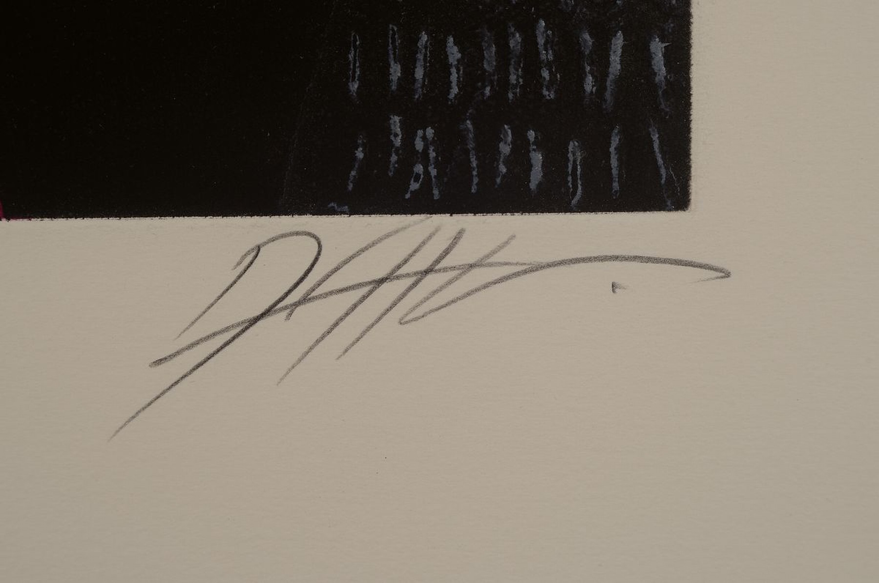 Detail c: Georges Dussau, geb. 1947, "Variation II", Farbradierung, sign., num. 67/99, Platte ca. 24,5x32 cm, gesamt ca. 46x56 cm