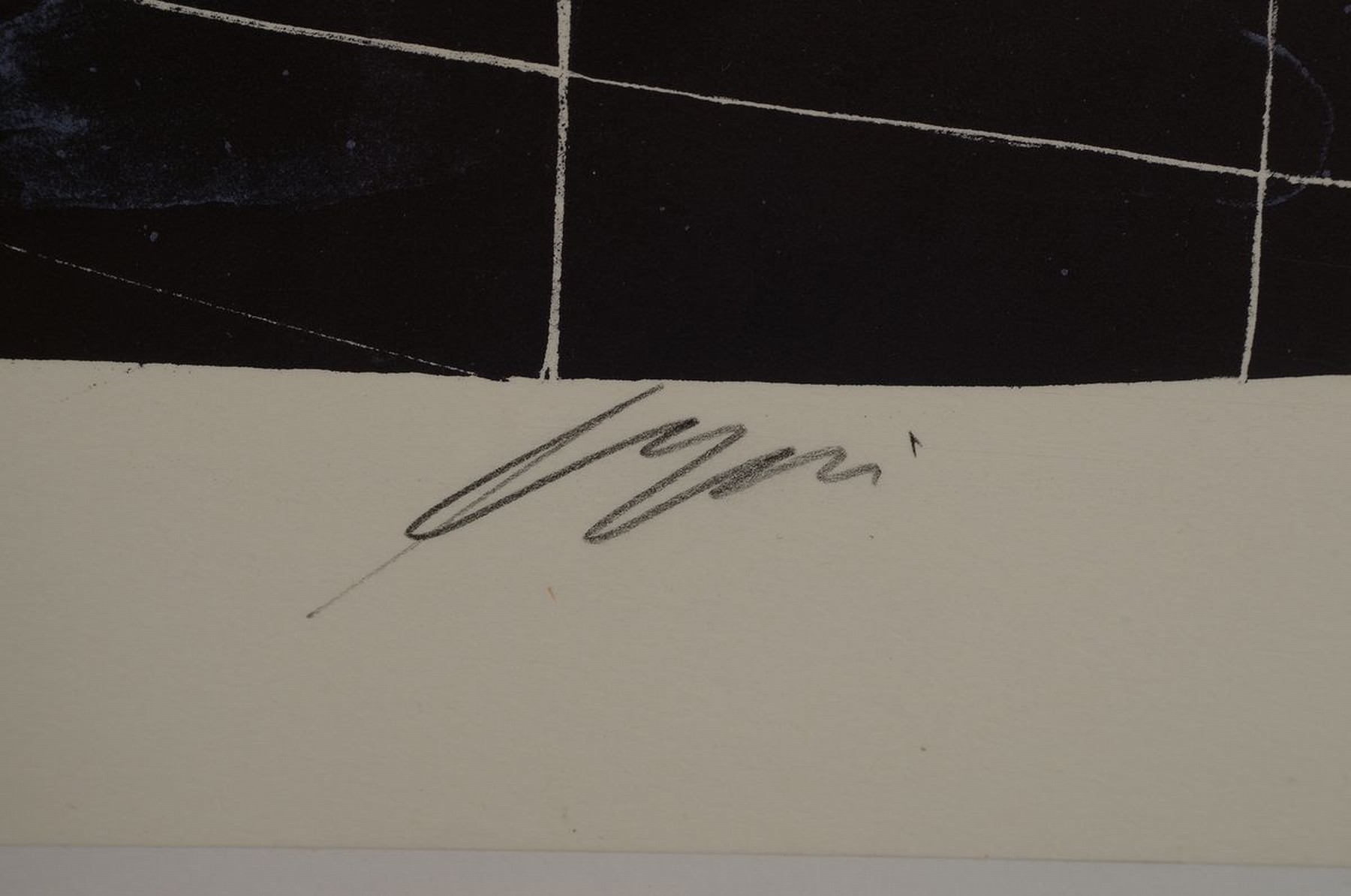 Detail c: Hans Erni , 1909-2015, Ohne Titel, Lithografie, sign., num. 73/150, gesamt ca. 76x75x5 cm