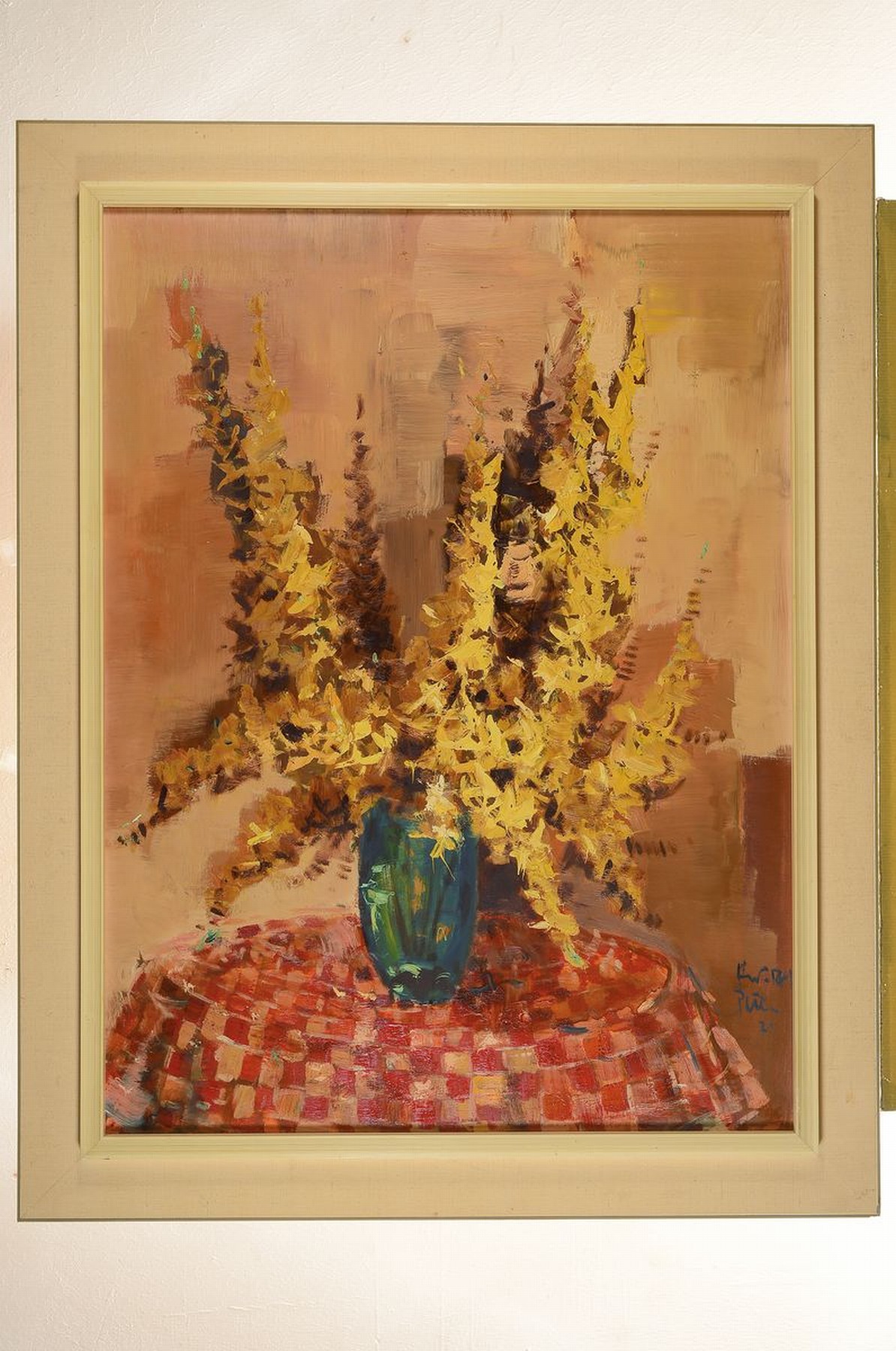 Detail k: Hans Rolf Peter, 1926-2020 Neustadt/Wstr., 2 Pendants, Blumenstillleben, Öl/Lwd bzw. Öl/Malkarton, beide signiert, je ca. 80x60cm, R. ca. 92x72cm