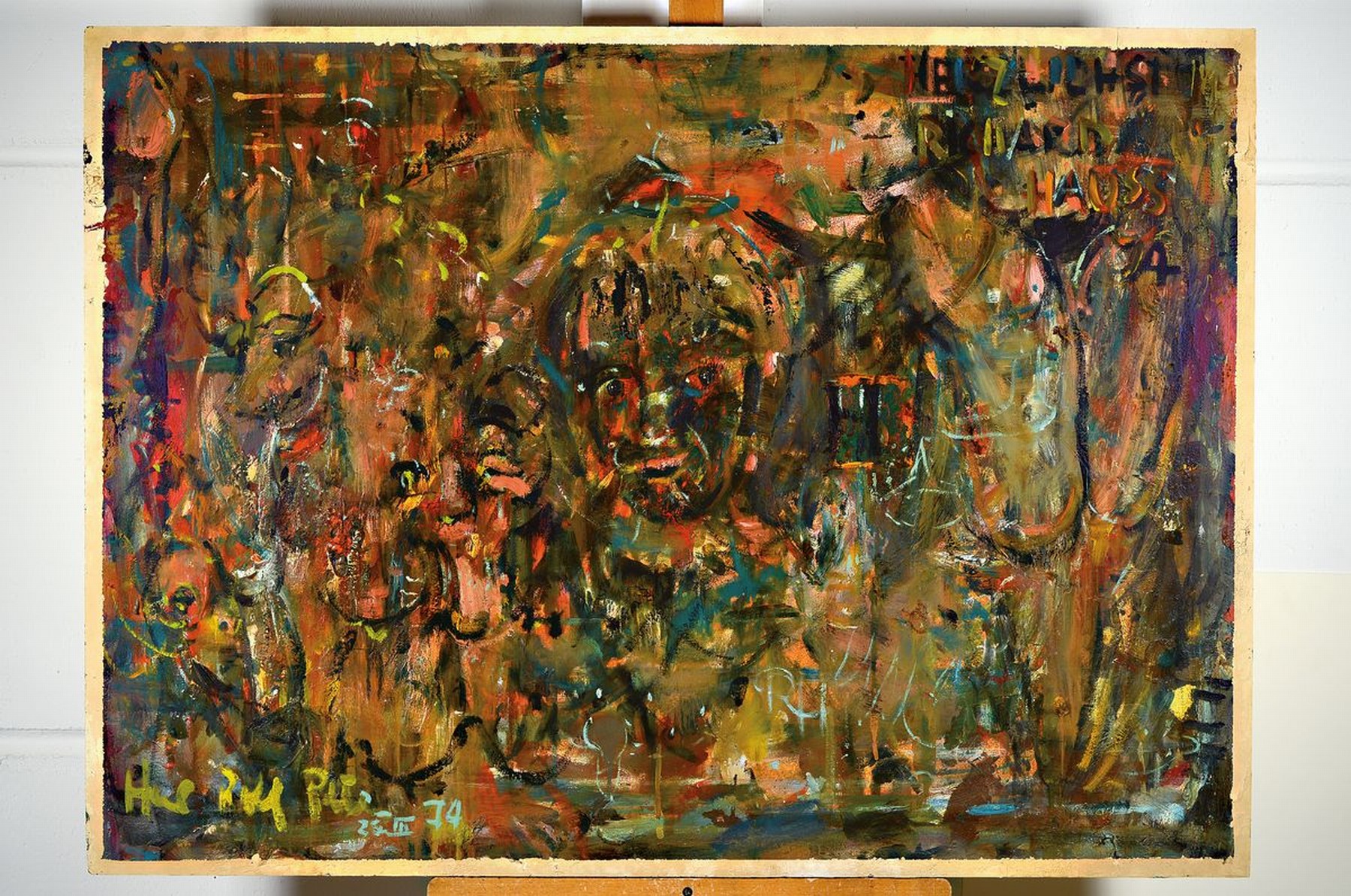 Detail k: Hans Rolf Peter, 1926-2020 Neustadt/Wstr., Für Richard Hauss, Öl/Platte, signiert und dat. 74, ca. 80x109cm