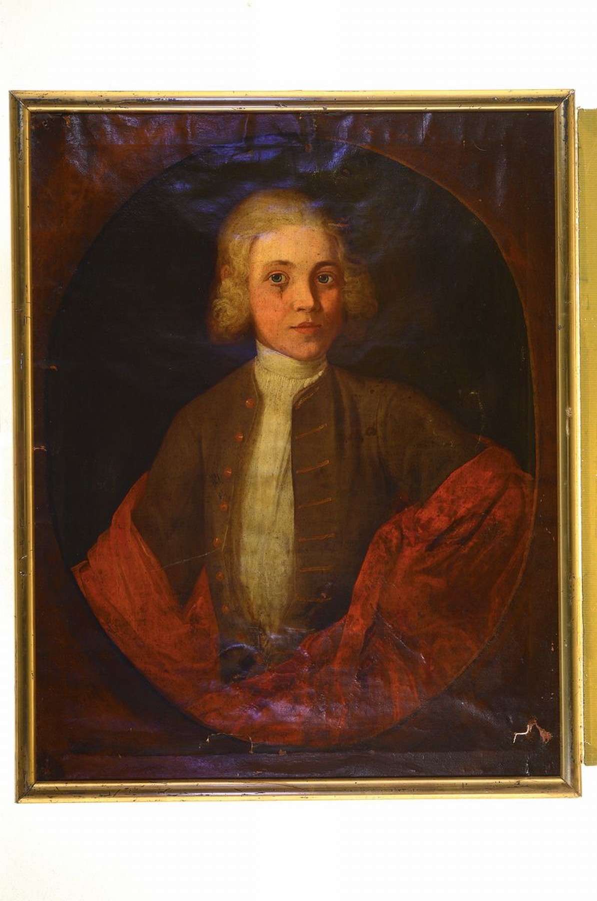 Detail n: Unbekannter Künstler des 18. Jh., 4 Porträts aus der Familie Bingelius, Öl/Lwd, 1) J. Christophorus 1705-1740, gemalt 1737, ca. 72x58cm; 2) Anna ...