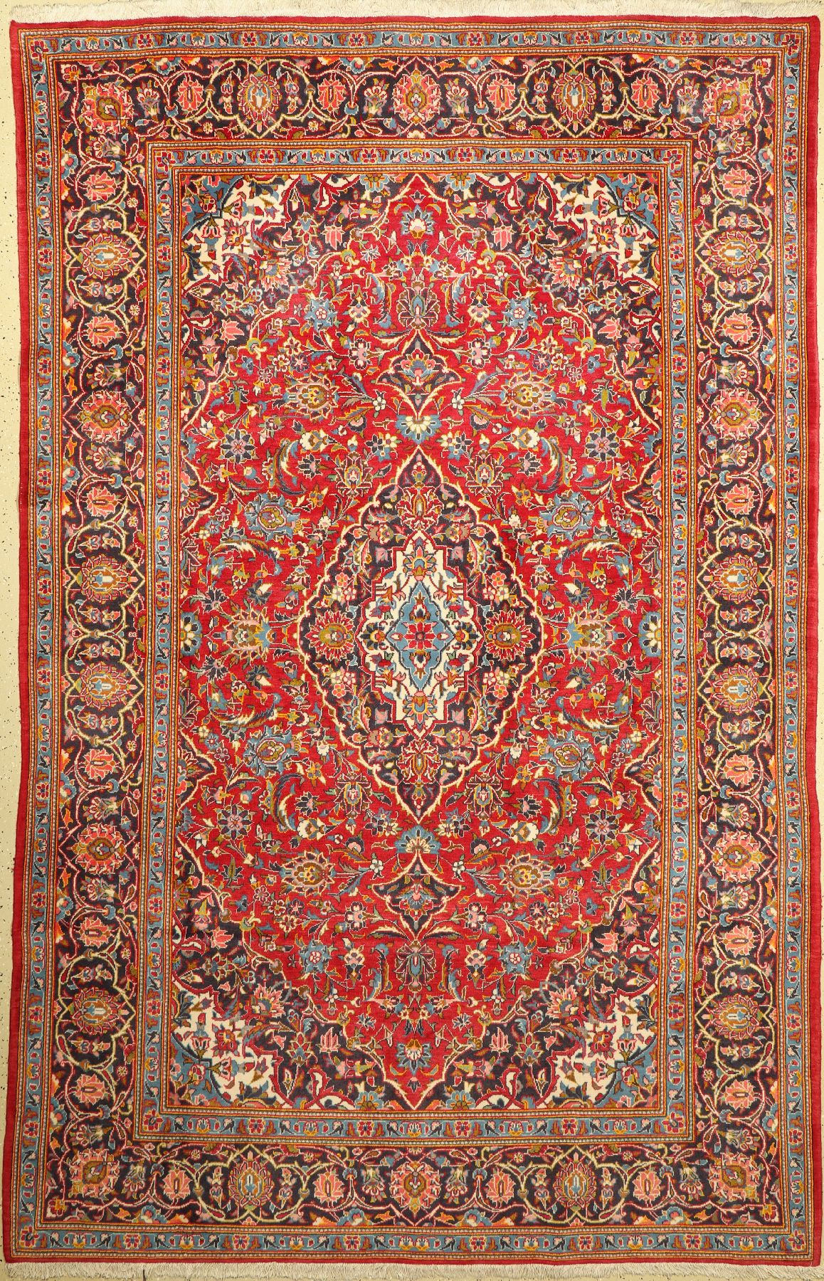 Keschan, Persien, ca. 50 Jahre, Wolle auf Baumwolle, ca. 312 x 204 cm, gute Zustand