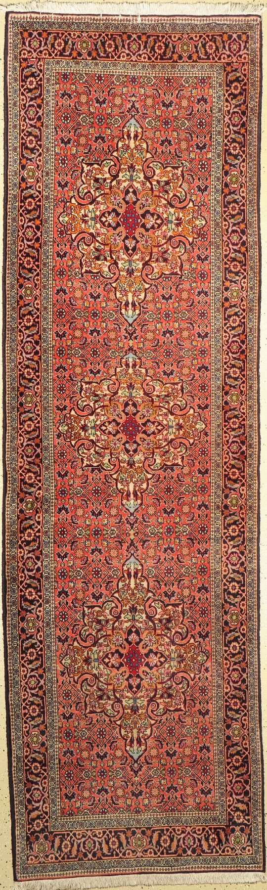 Bidjar, Persien, ca. 50 Jahre, Wolle auf Baumwolle, ca. 298 x 89 cm, gute Zustand