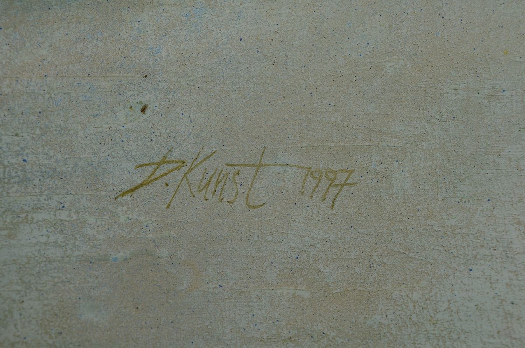 Detail c: Doris Kunst, Künstlerin aus dem Kölner Raum, geb. 1935 - in Leichlingen verstorben, grafische Ausbildung, hier Blumenstillleben , Öl/Karton, re. ...