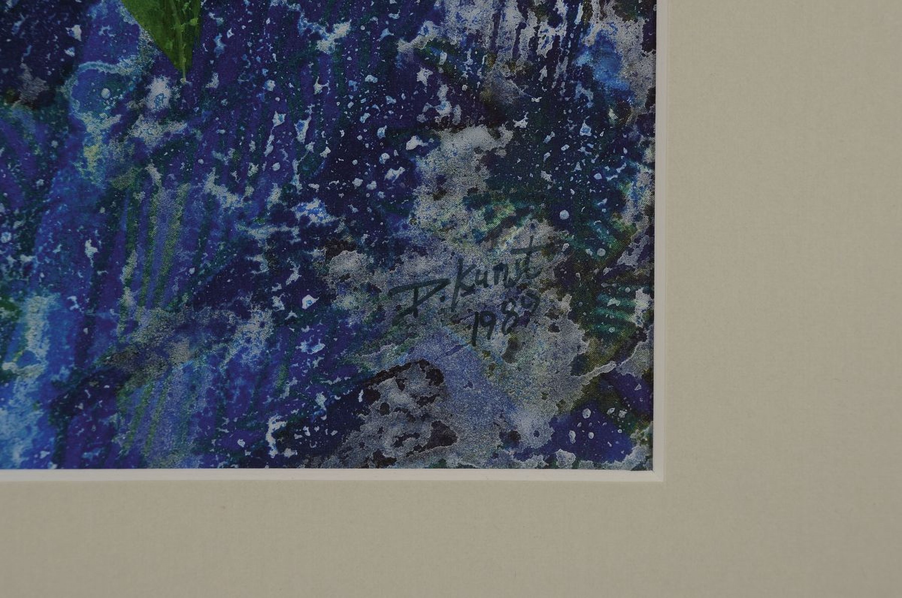 Detail e: Doris Kunst, zwei Gouachen, Künstlerin aus dem Kölner Raum, geb. 1935 - in Leichlingen verstorben, hier zwei Blumenstillleben, Gouache/Papier, , ...