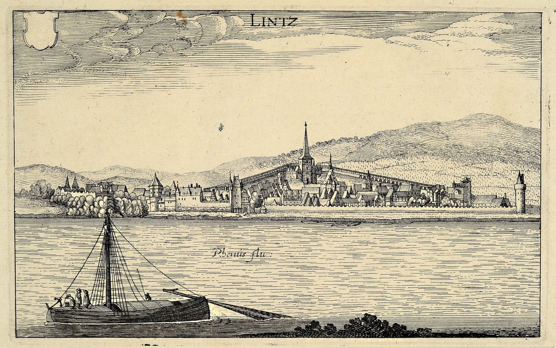 Detail c: Ca. 35 Kupferstiche, Matthäus Merian, 1593- 1650, unterschiedliche Städteansichten, u.a. Mannheim, Breisach, Heidelberg, Lauffenburg, Frankenthal, ...
