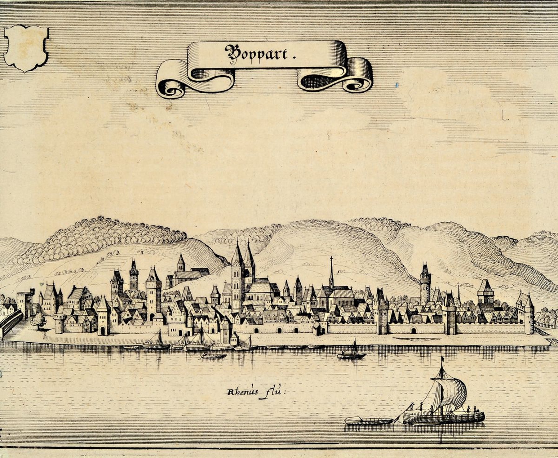 Detail d: Ca. 35 Kupferstiche, Matthäus Merian, 1593- 1650, unterschiedliche Städteansichten, u.a. Mannheim, Breisach, Heidelberg, Lauffenburg, Frankenthal, ...