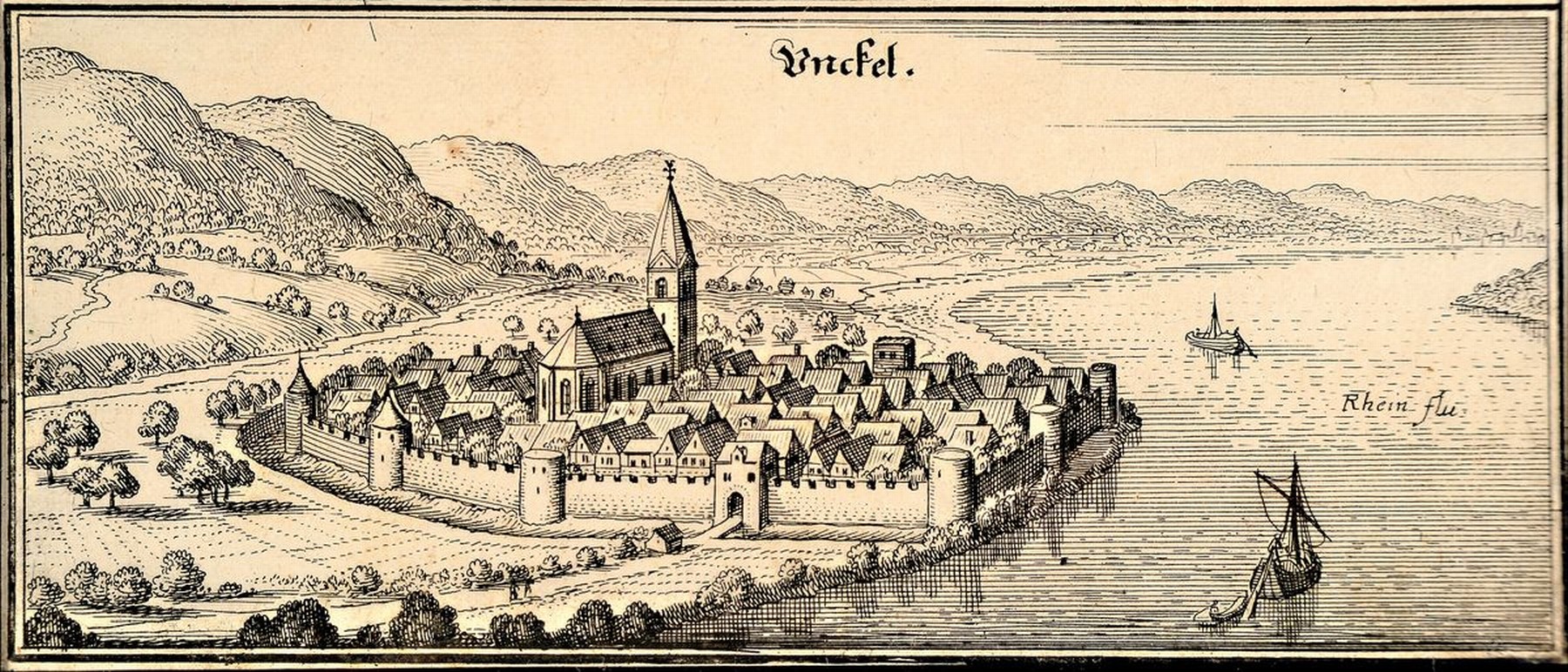 Detail f: Ca. 35 Kupferstiche, Matthäus Merian, 1593- 1650, unterschiedliche Städteansichten, u.a. Mannheim, Breisach, Heidelberg, Lauffenburg, Frankenthal, ...