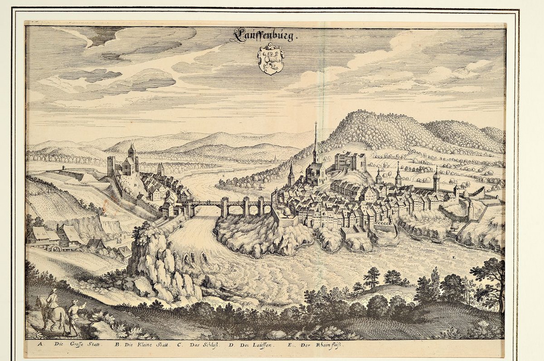 Detail p: Ca. 35 Kupferstiche, Matthäus Merian, 1593- 1650, unterschiedliche Städteansichten, u.a. Mannheim, Breisach, Heidelberg, Lauffenburg, Frankenthal, ...