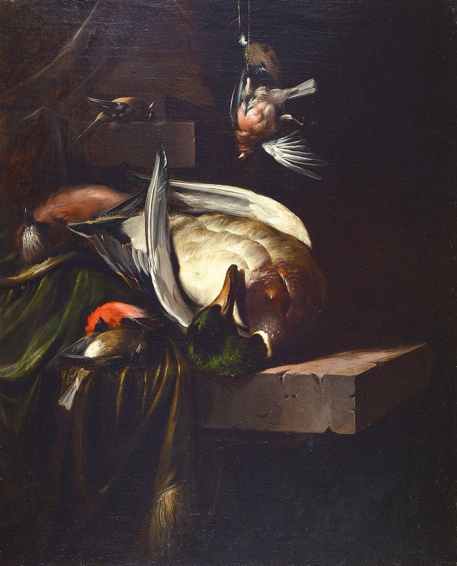 William Gouw Ferguson, 1632-1695 Schottland, Jagdstillleben mit Ente und Geflügel, Öl/Lwd, der Maler ging als junger Mann nach Holland, Reisen nach ...