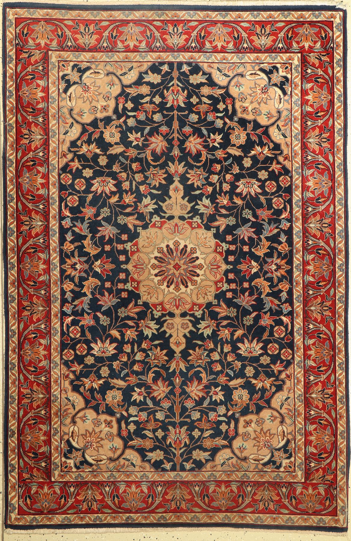 Sarogh fein, China, ca. 40 Jahre, Korkwolle, ca. 193 x 128 cm, guter Zustand (Eck beschädigt)