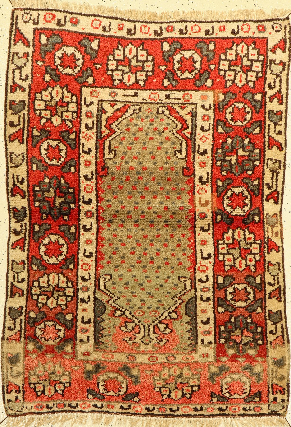 Kordi Dorfteppich, Türkei, um 1930, Wolle auf Wolle, ca. 131 x 94 cm, guter Zustand