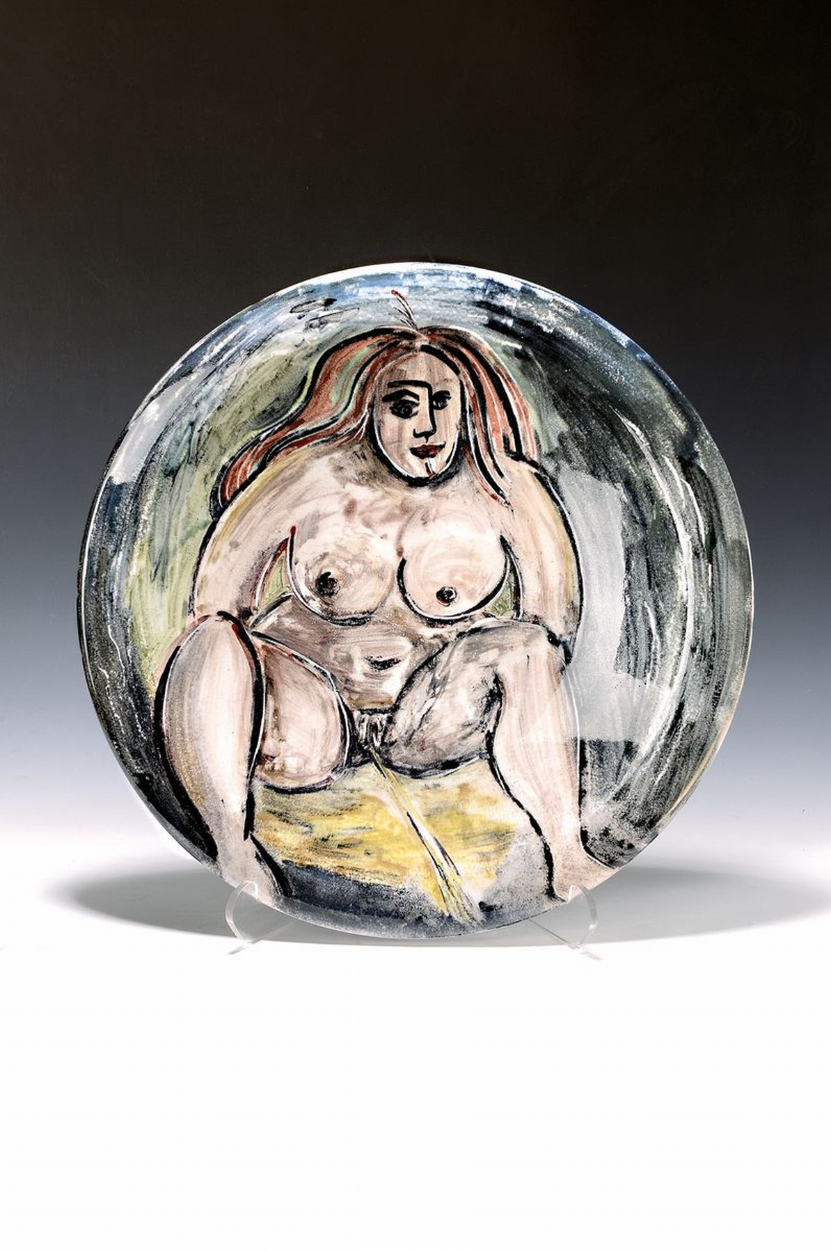 Irmgard Böhmer-Saal, geb. 1950 Speyer, Studium bei Prof. Kortokraks in Italien und an der freien Akademie Mannheim bei Rolf Schneider, hier: Großer ...